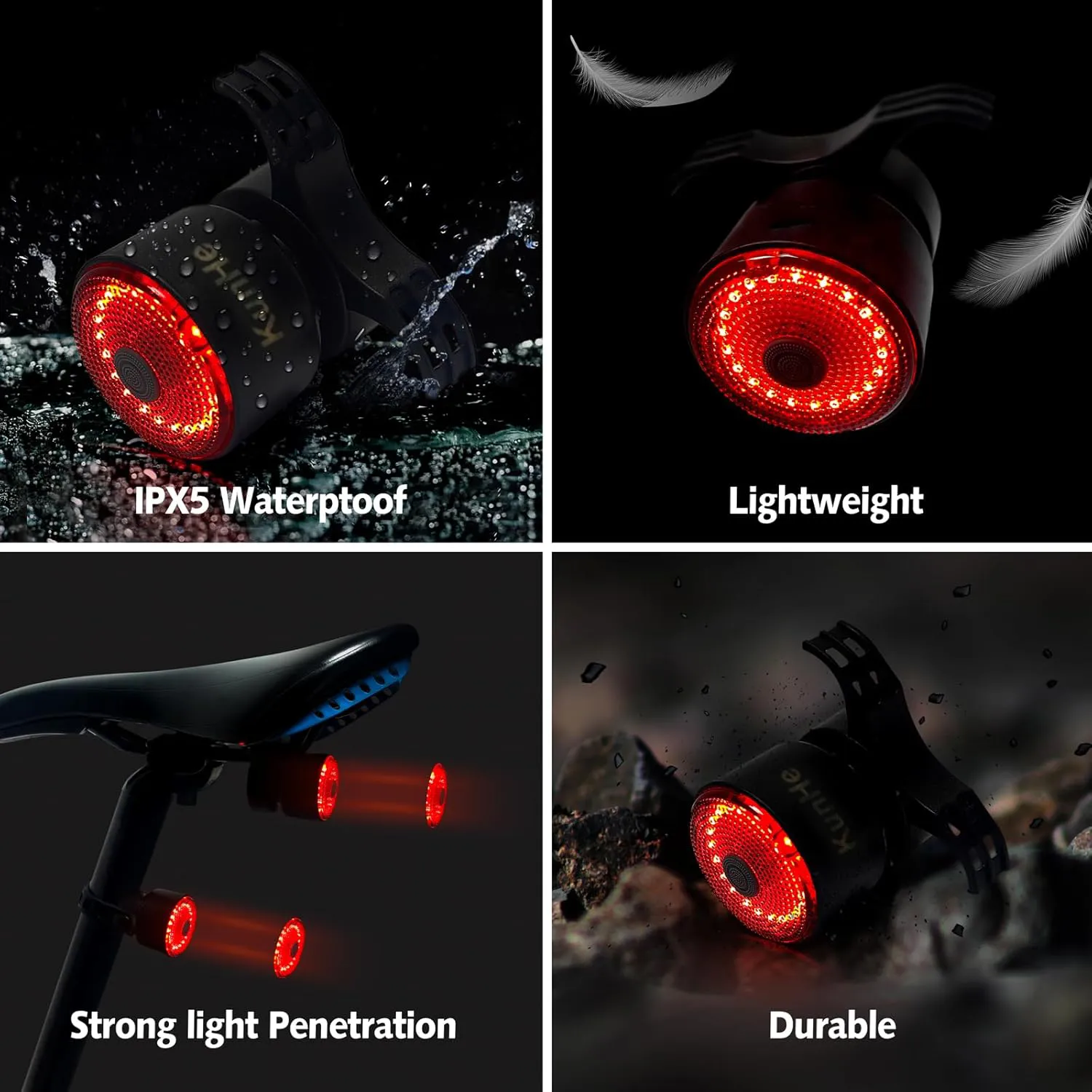 Night Aluminum Alloy LED Bicycle Light 3