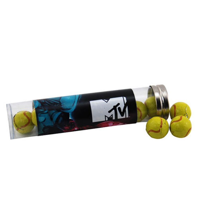 Tube with Choc Tennis Balls 1
