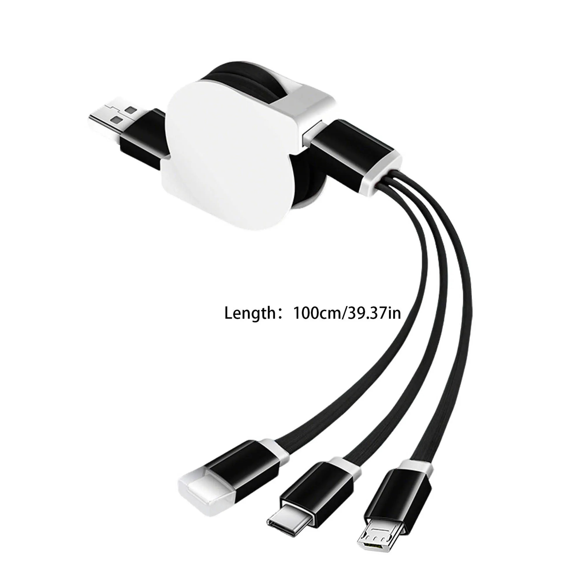 Three In One Telescopic Fast Charging Data Cable 2