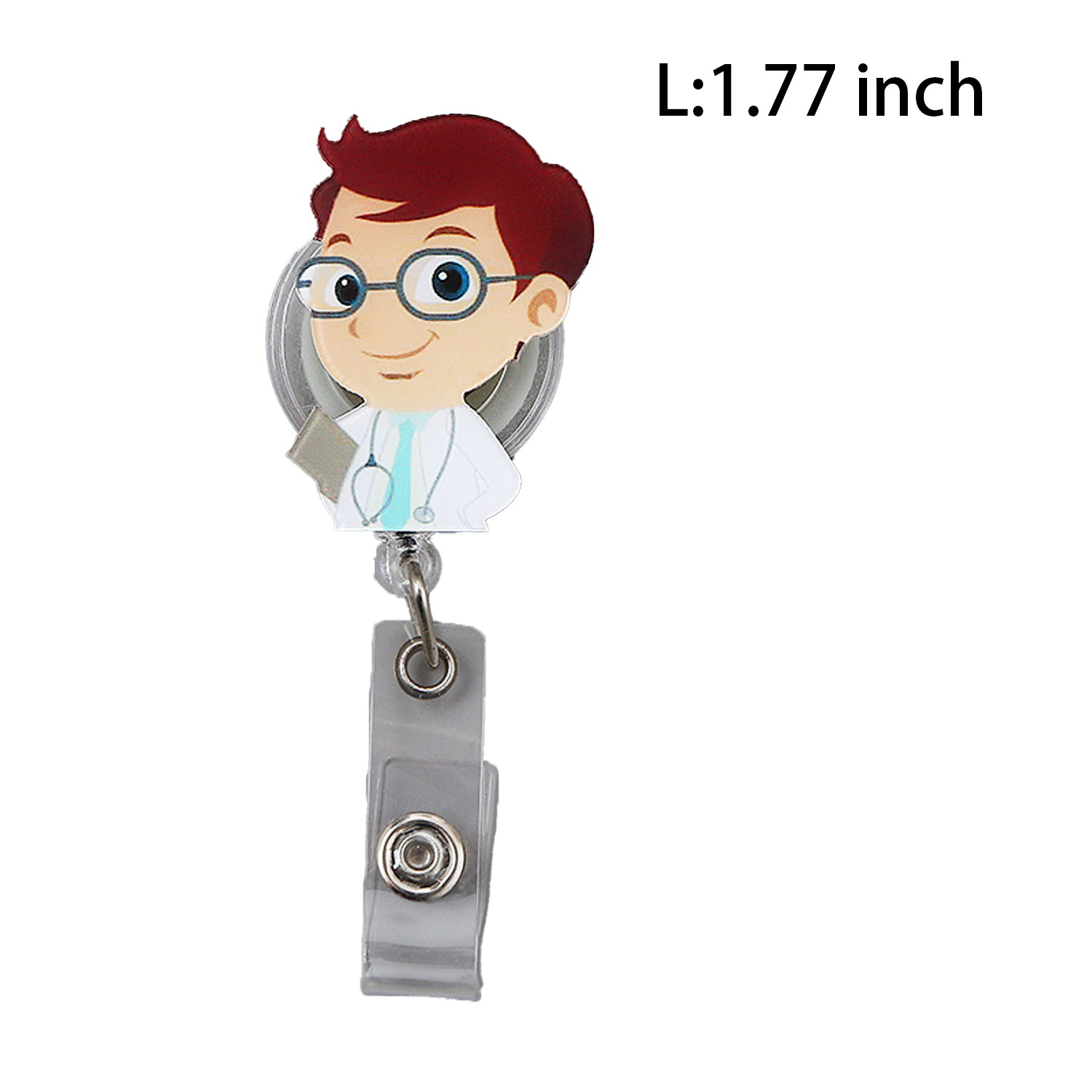 Custom Shape Retractable Acrylic Badge Reel Holder 5