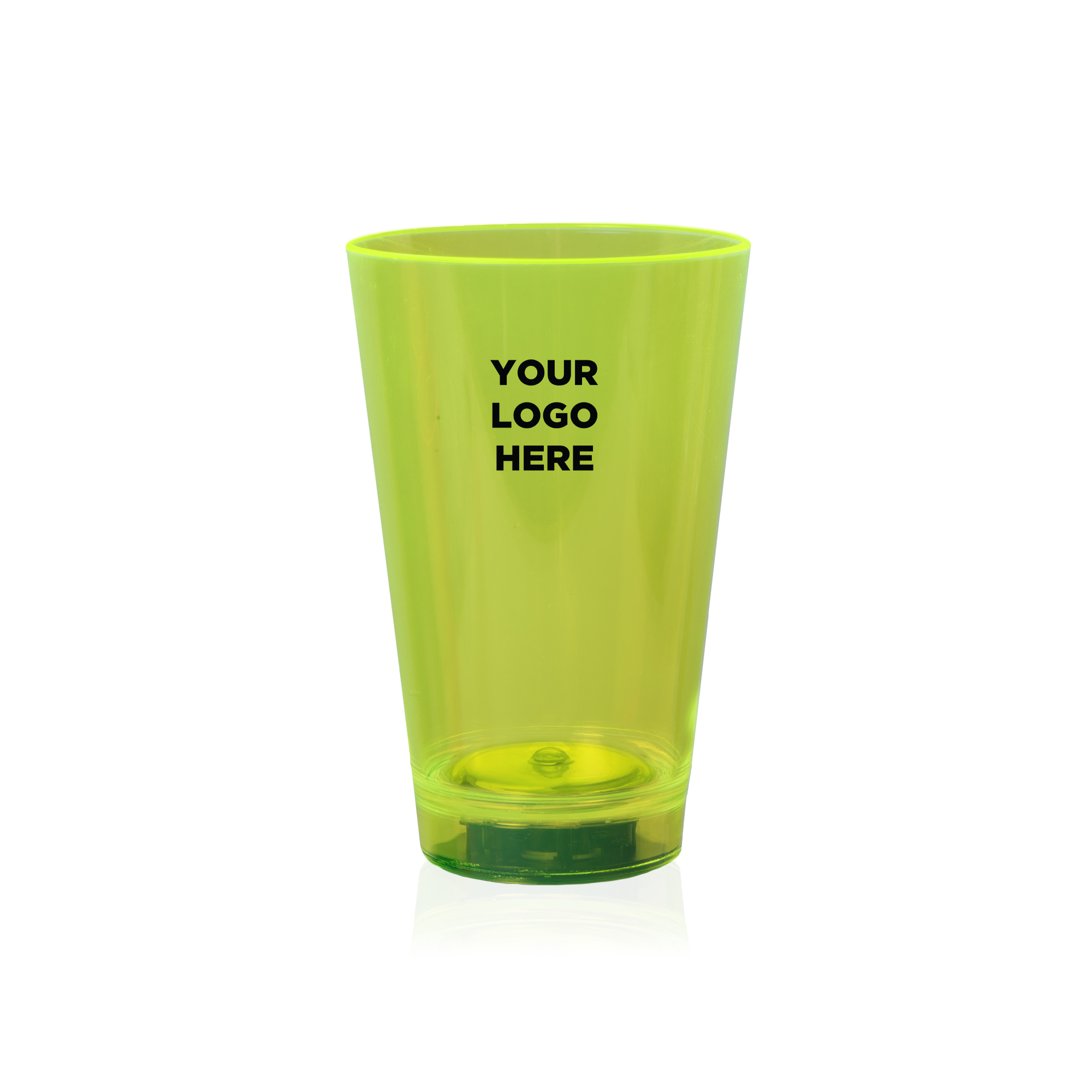 Green 12oz. Neon Plastic LED Tumbler(Laser Engraved) 5