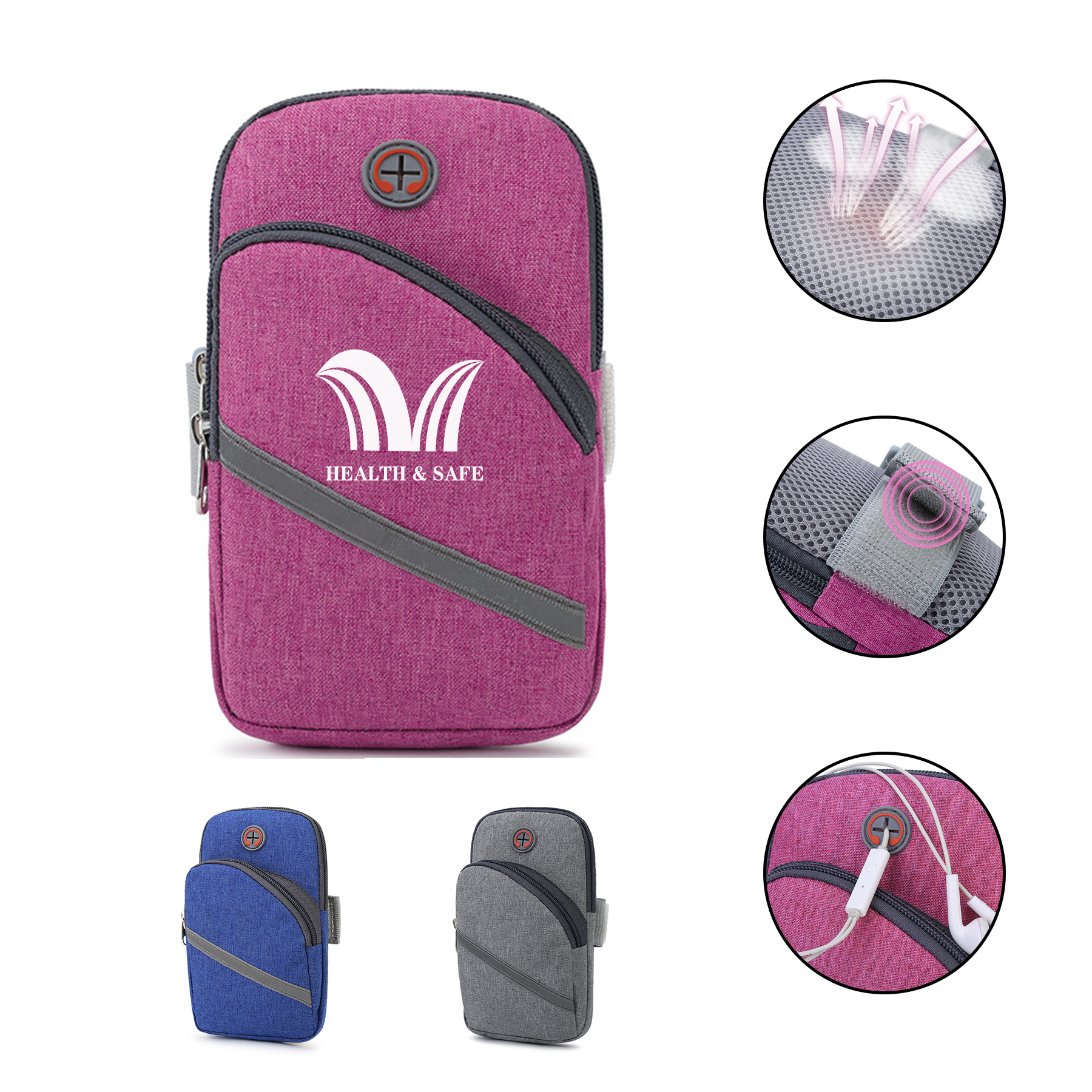 Running Armband with pocket Sports Phone Holder Case 2