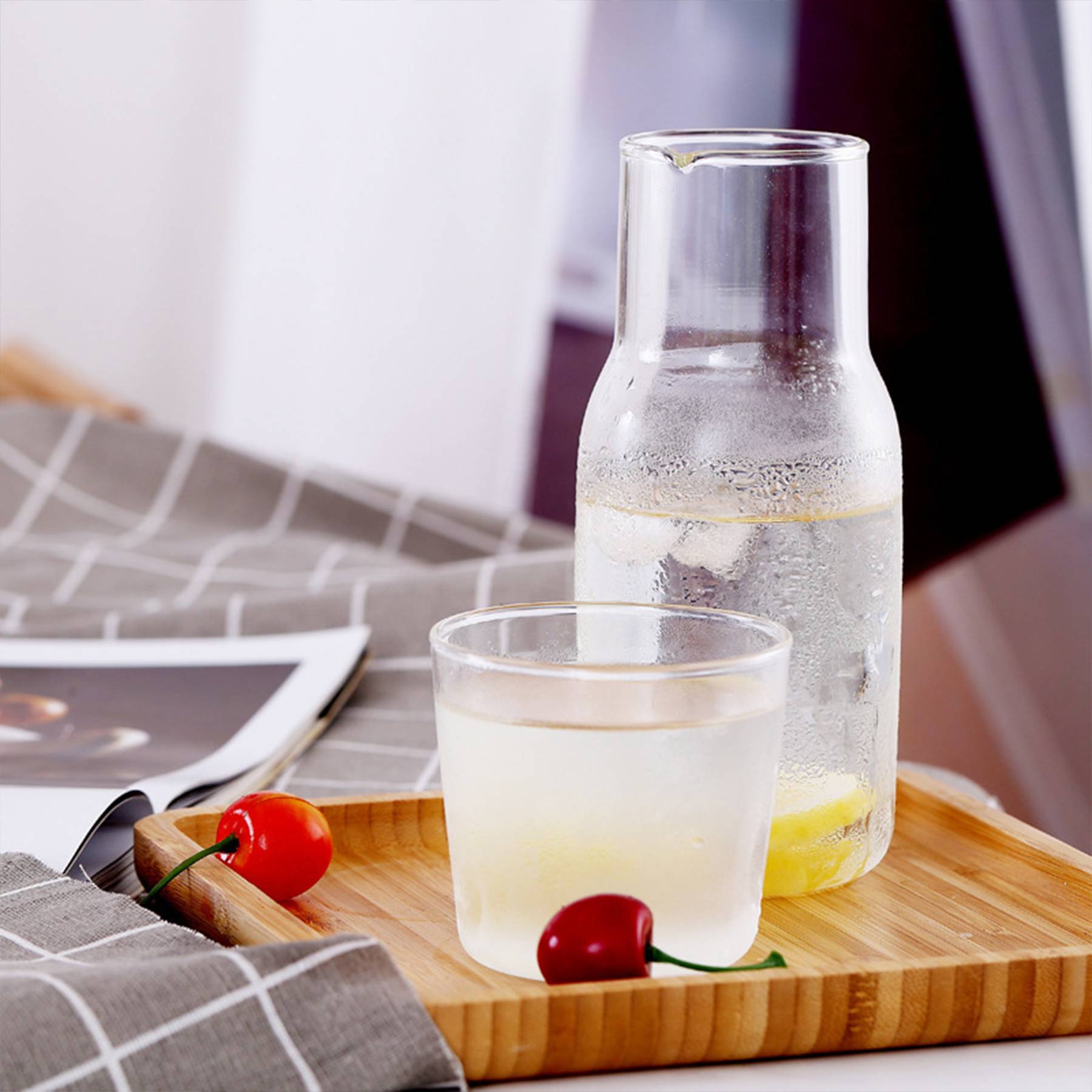 2 In 1 glass heat-resistant juice jug set 5