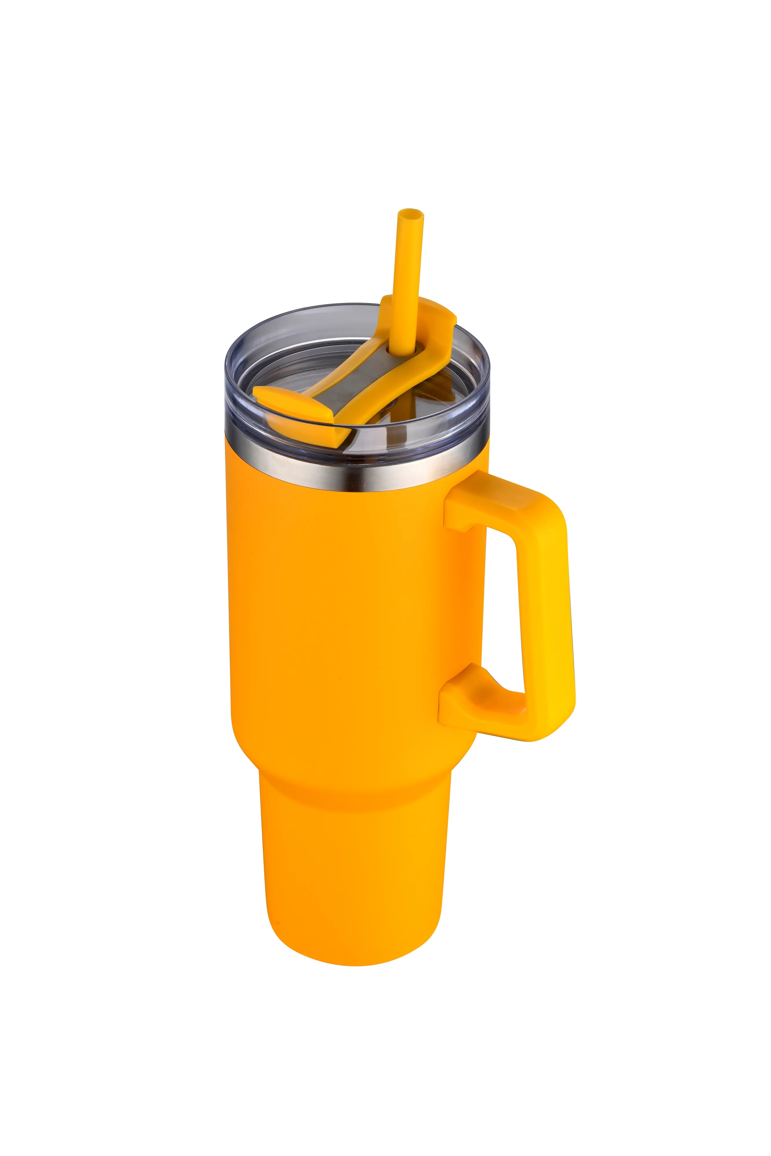 40oz Stainless Travel Mug w/ Handle and Straw 10