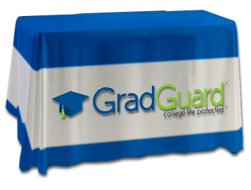 4 Foot Trade Show Table Throw - 3 Sided