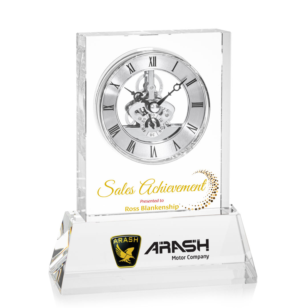 Ashland VividPrint™ Clock on Base - Silver Dial 15