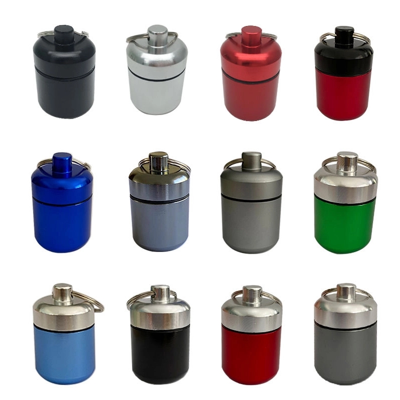 Mini Waterproof Portable Pill Holder Container Keyring 2