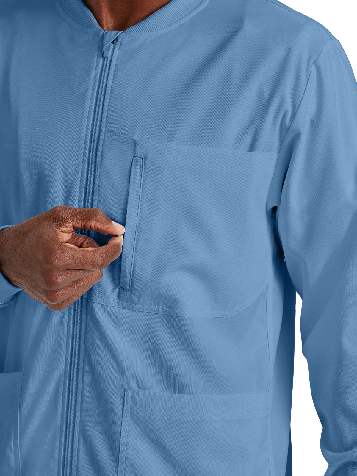 Grey's Anatomy Spandex Stretch - Men's Five-Pocket React Warm-Up Scrub Jacket 2