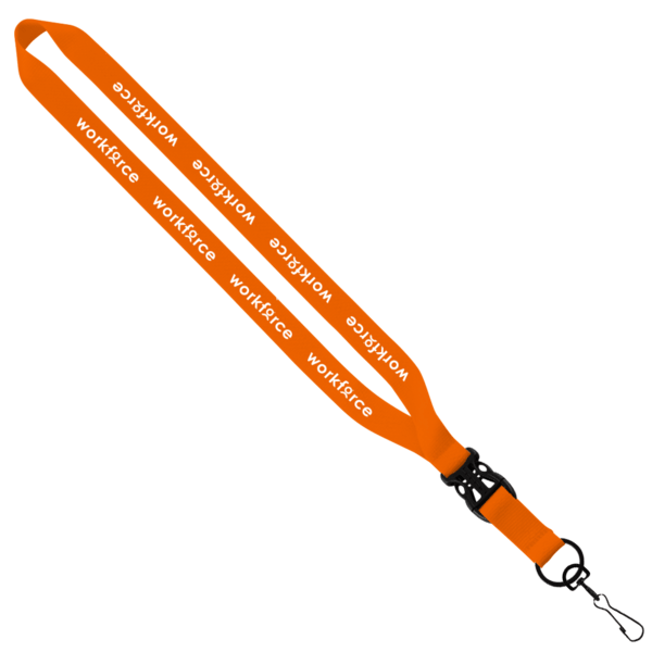 3/4" Polyester Lanyard with Slide Buckle Release & Swivel Snap Hook 25