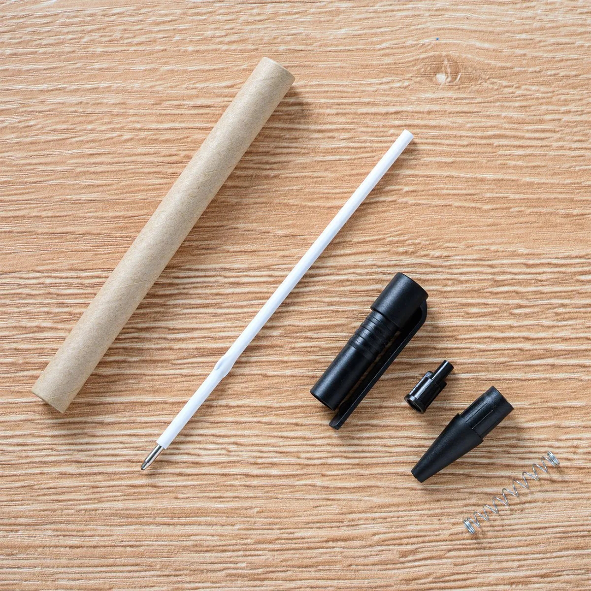 Eco Friendly Blank Pen Kraft Paper Body Clip Tip & Cap 4