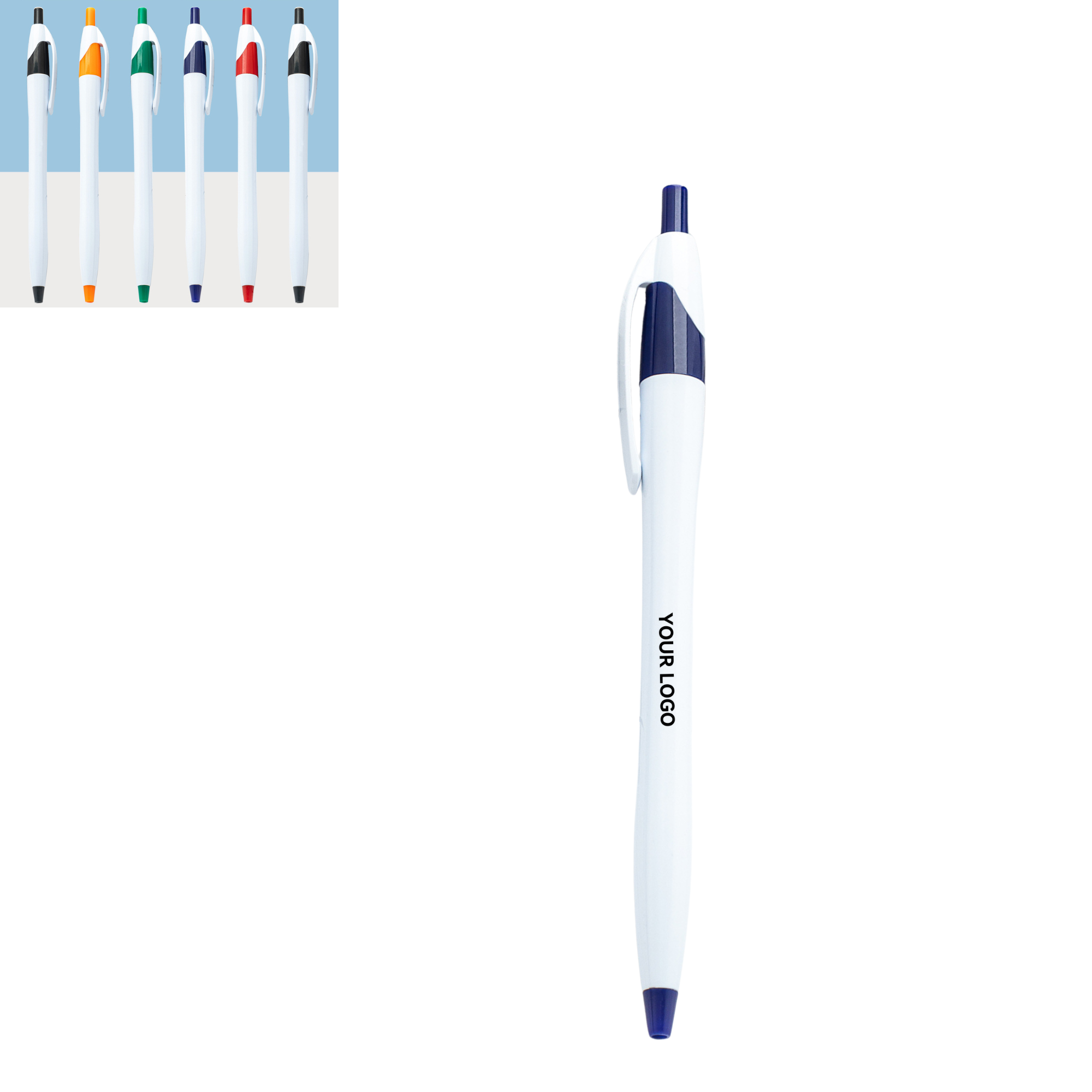 Durable Plastic Ballpoint Pen with Click Mechanism 2