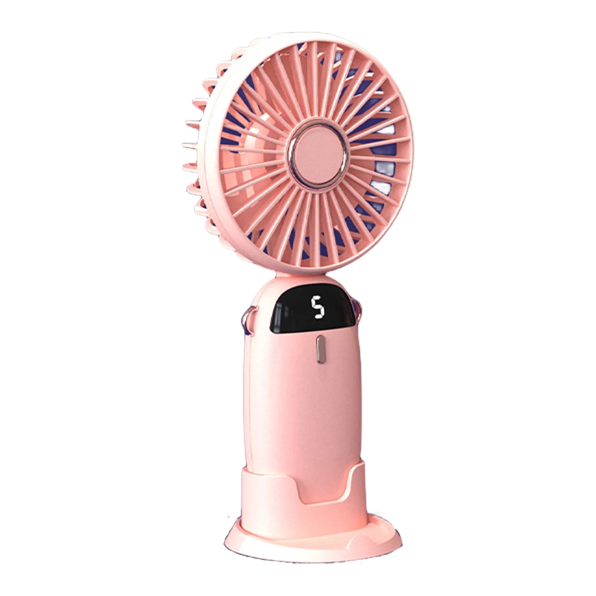 Rechargeable Hand Held Portable Fans w/Mobile Phone Holder M 4