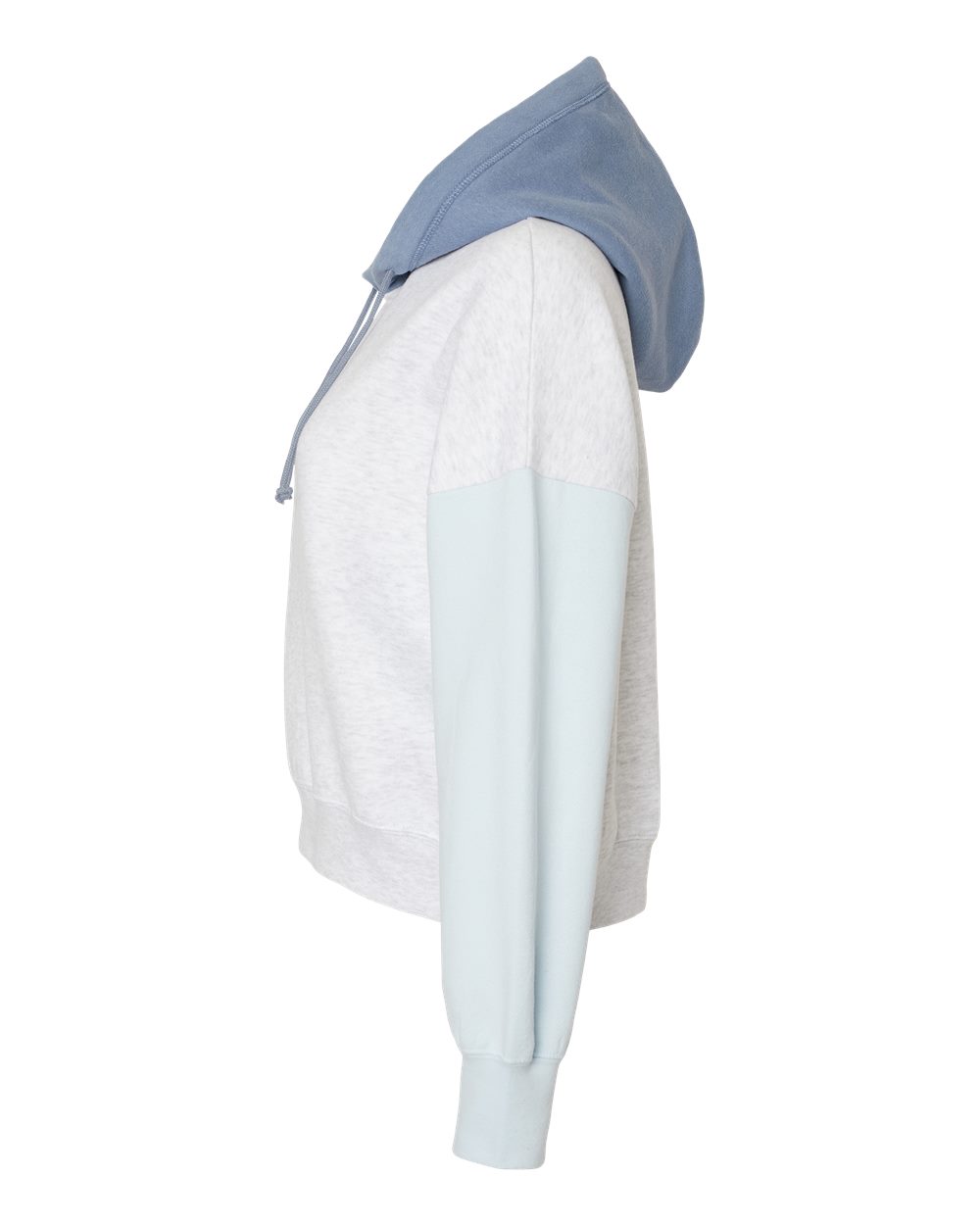 Women's Sueded Fleece Colorblocked Crop Hooded Sweatshirt - W23716 13