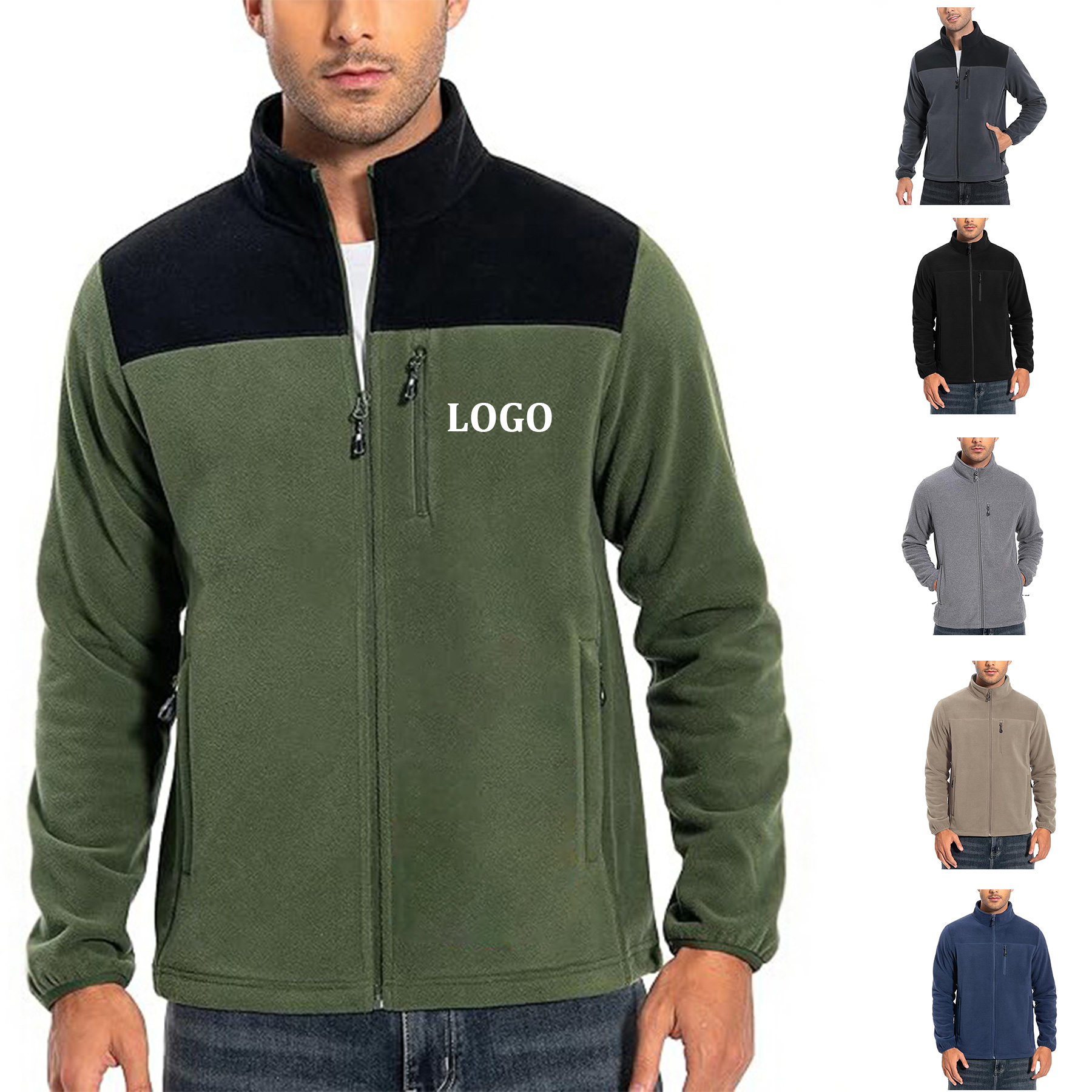 Men Lightweight Polar Fleece Jacket 6
