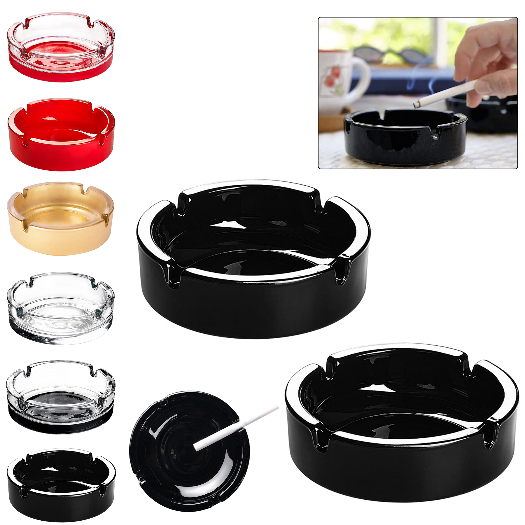 Round Glass Ashtray 2