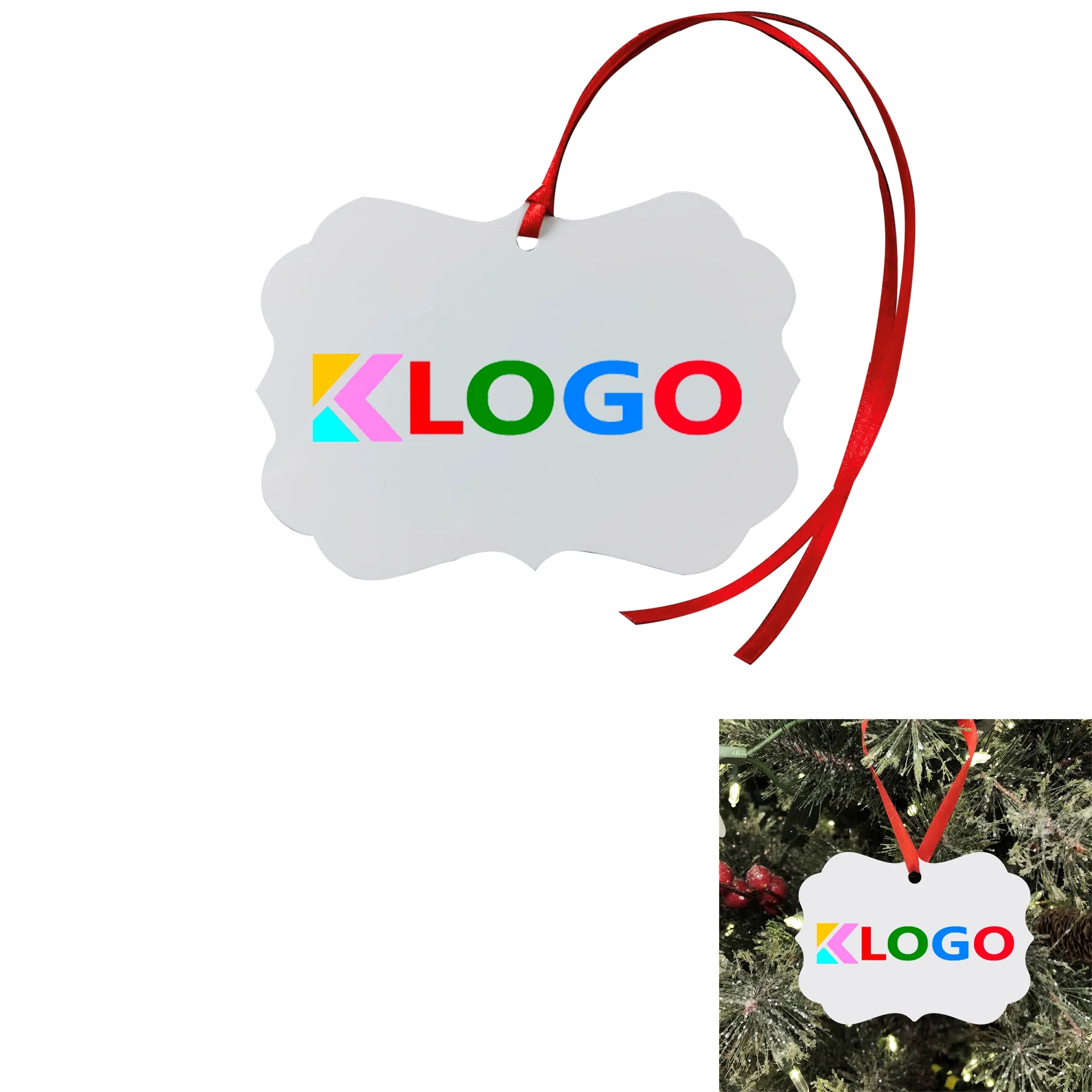 Frame Aluminum Double Sided Christmas Ornament 2