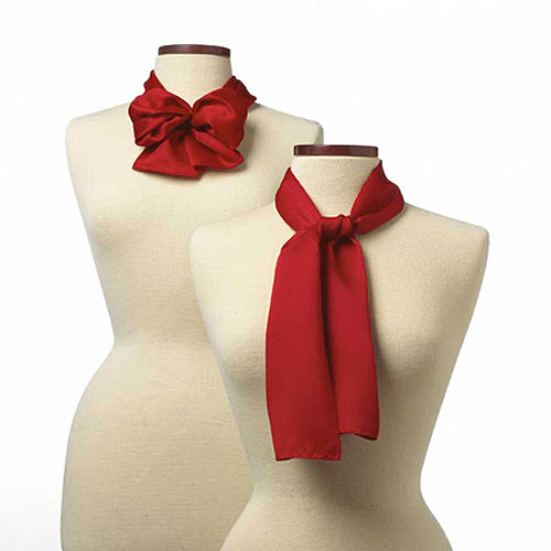 Red Polyester Satin Scarf - 8"x45" 2