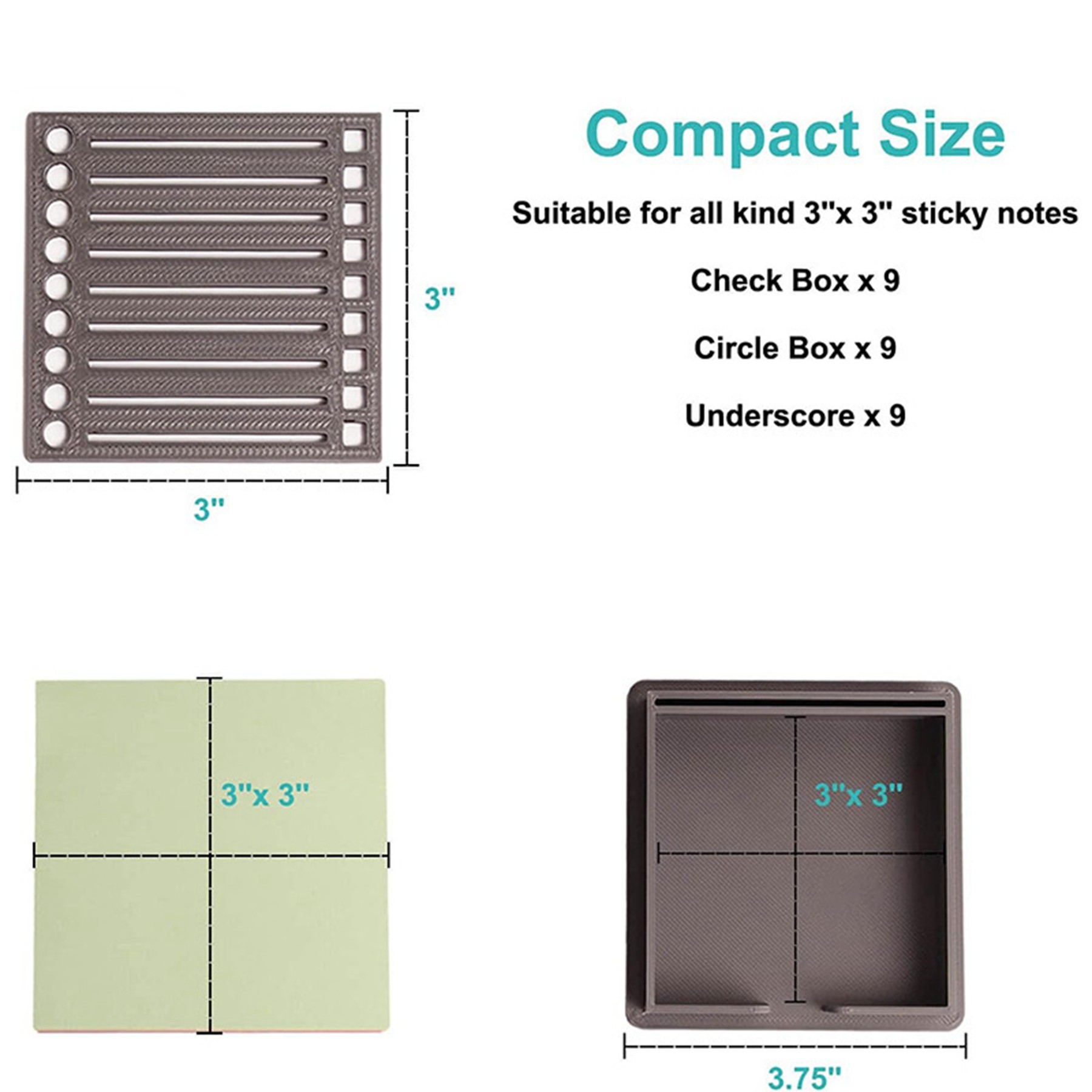 Sticky Note Holder With Stencil 3