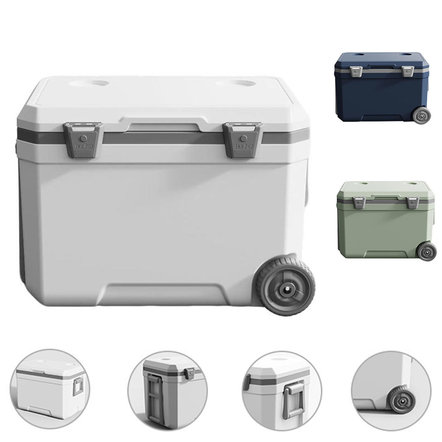 45L Outdoor Trolley Insulated Box Cart 4