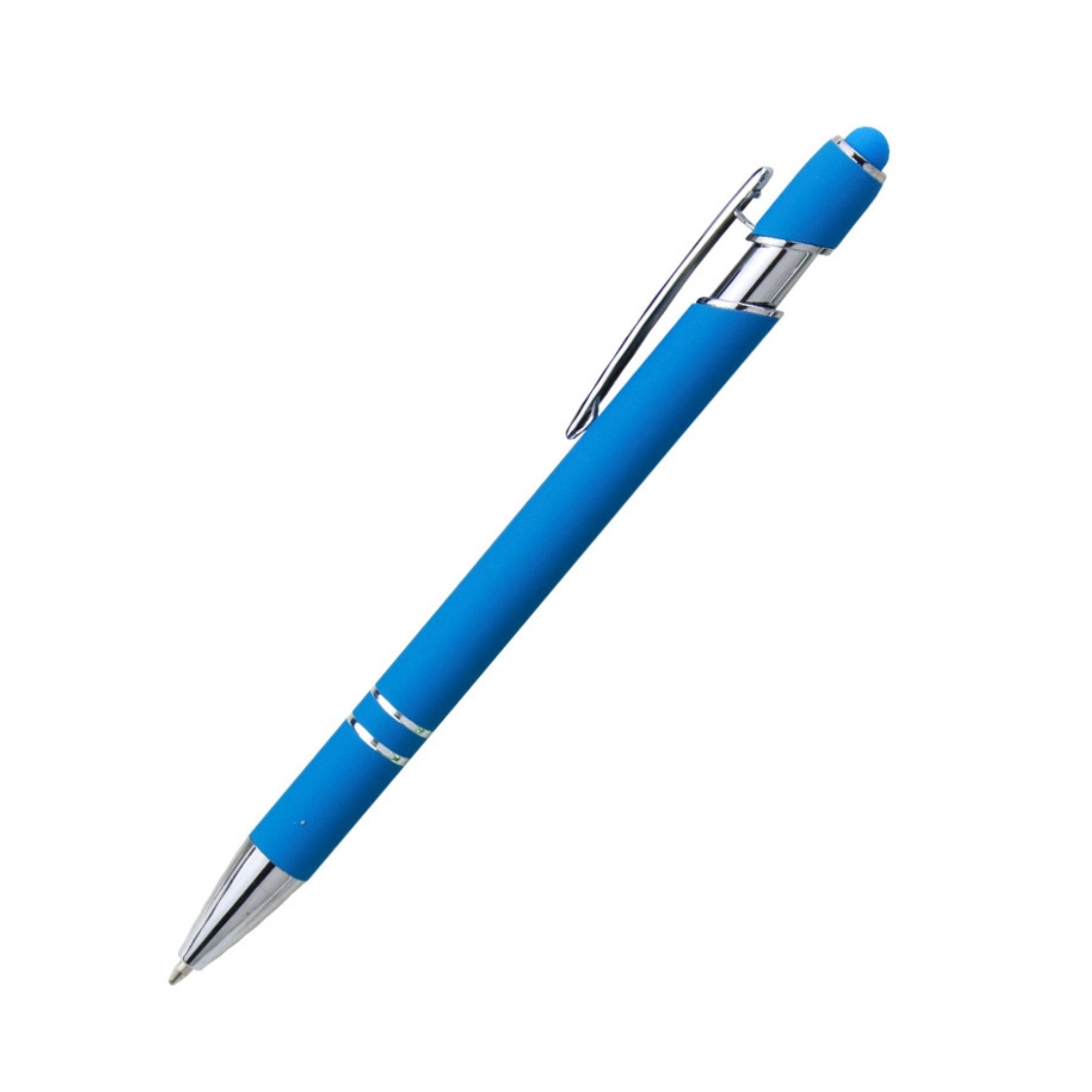 Rubber Soft Touch Ballpoint Pen With Stylus Tip 4
