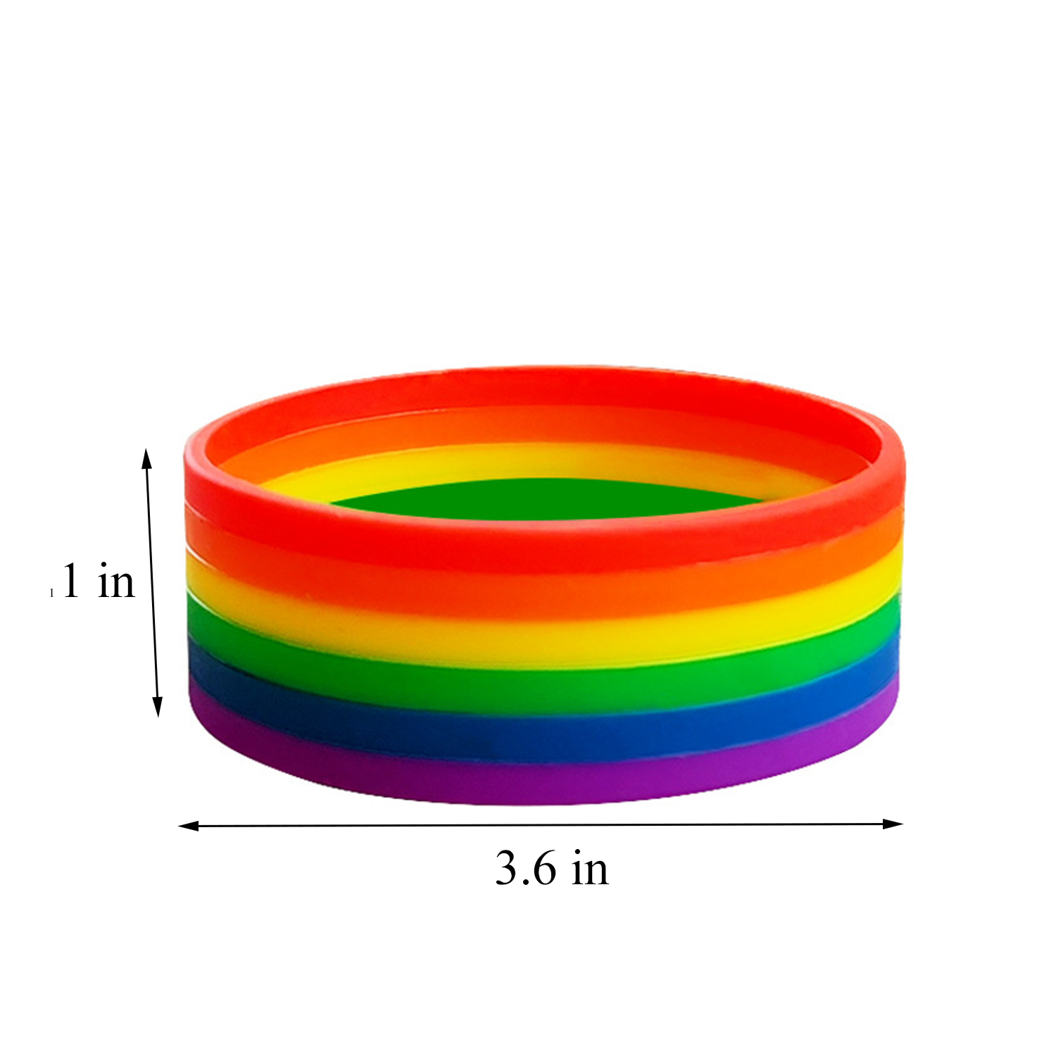 Rainbow Silicone WristBands 7