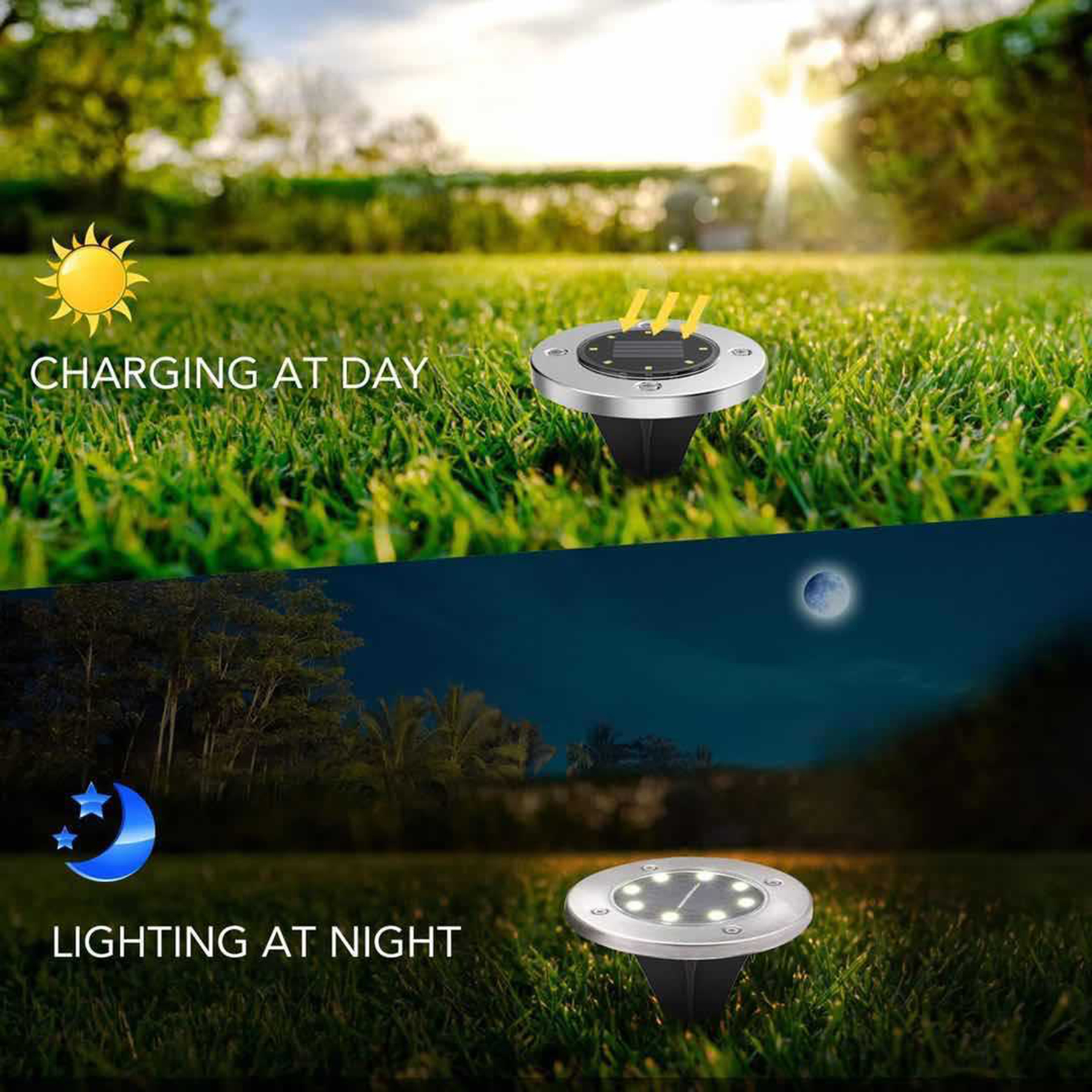 8 Led Solar Ground Lights 4