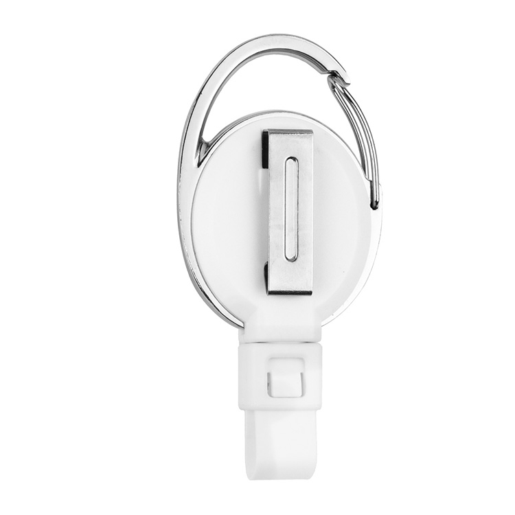PVC FREE RECYCLED PLASTIC CARABINER BADGE REEL W/METAL CLIP (Patent US 11,974,638 B1) 1