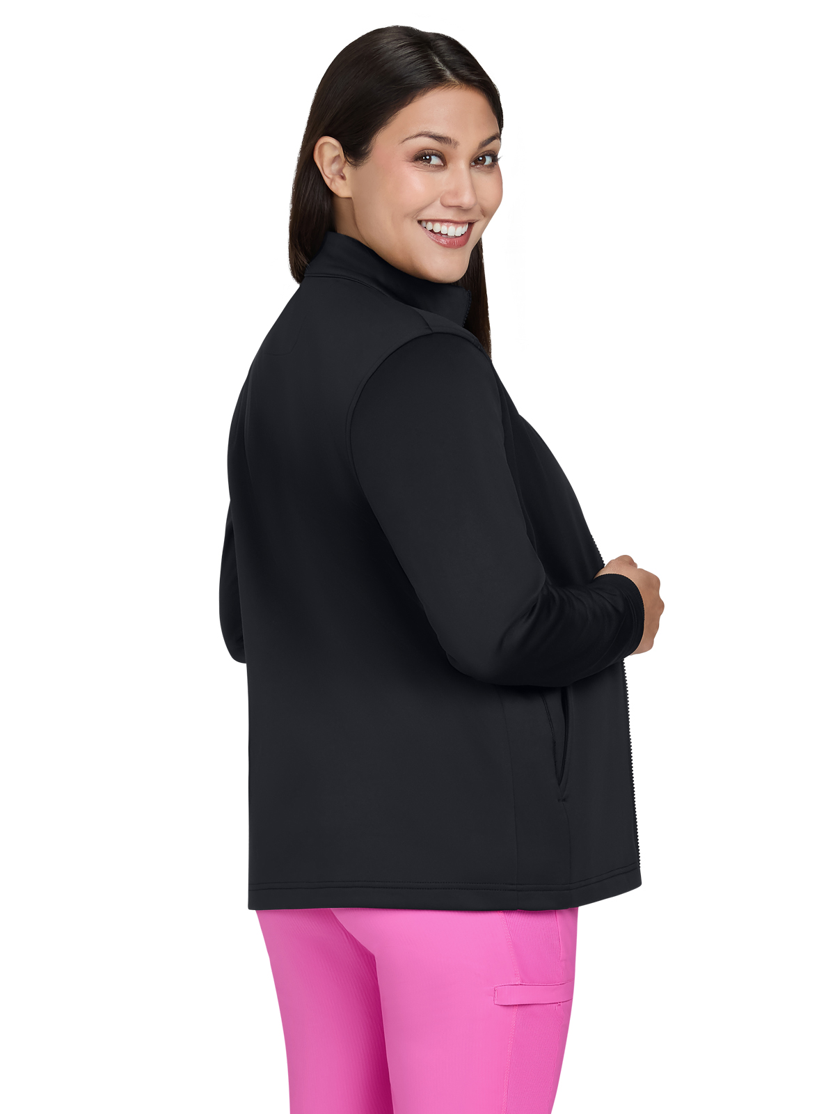 koi - Essentials - Womens Three-Pocket Fleece Jaqueline Jacket 5