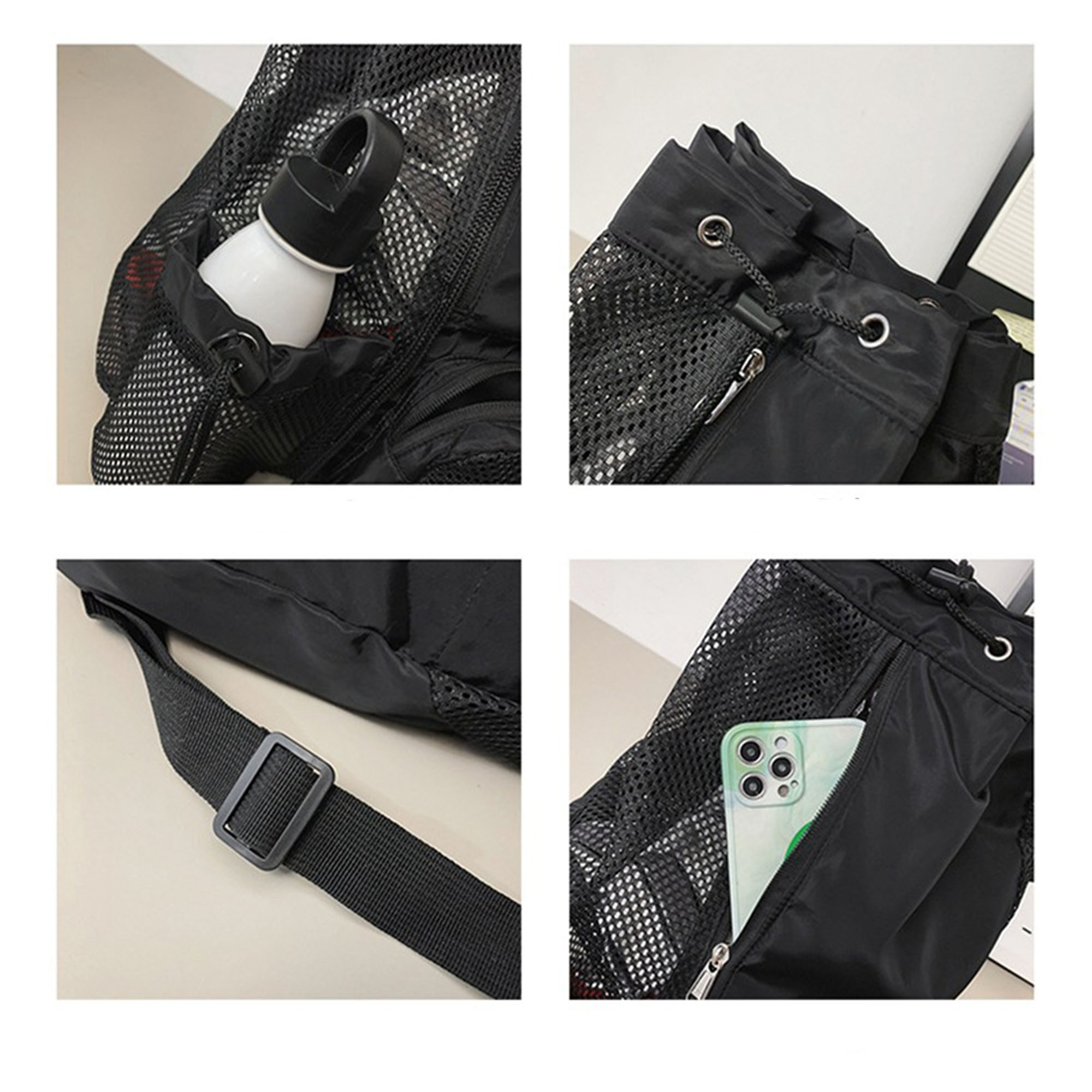 Mesh Drawstring Backpack with Wet Bag 4