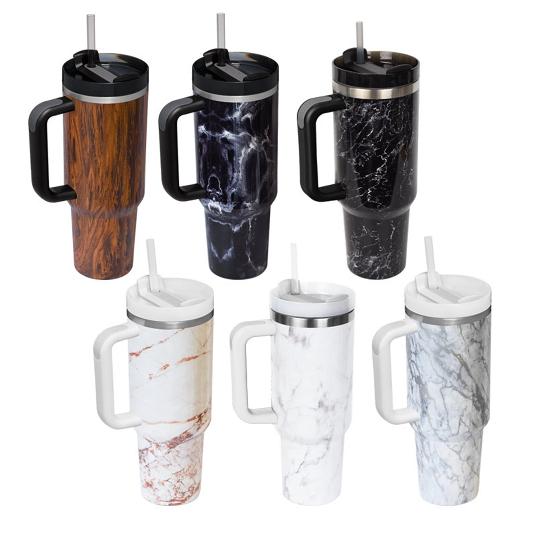 40 Oz. Stainless Steel Tumbler with Handle & Straw 2