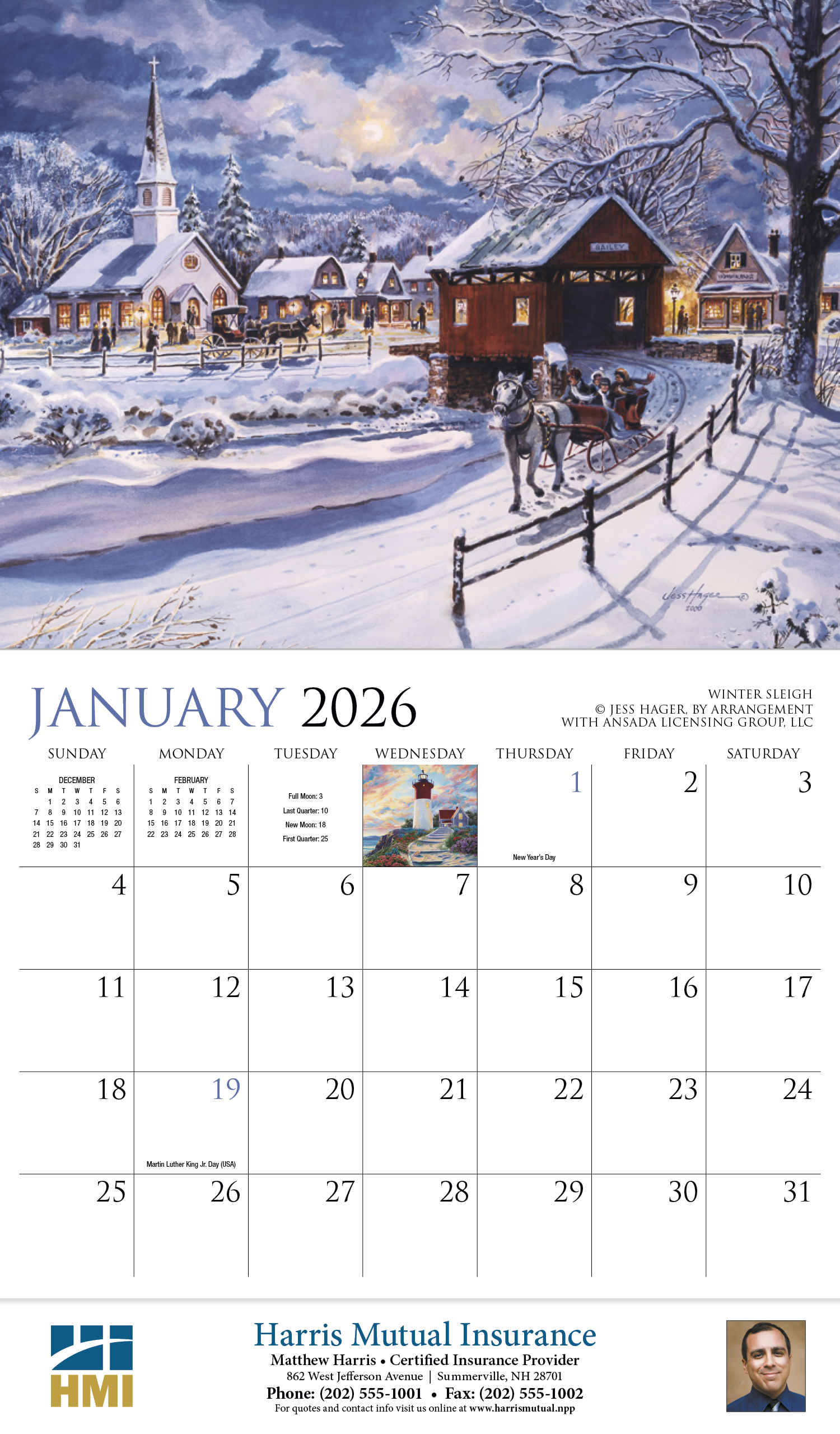 HotLine® Products Back Home Appointment Calendar - Stapled 33