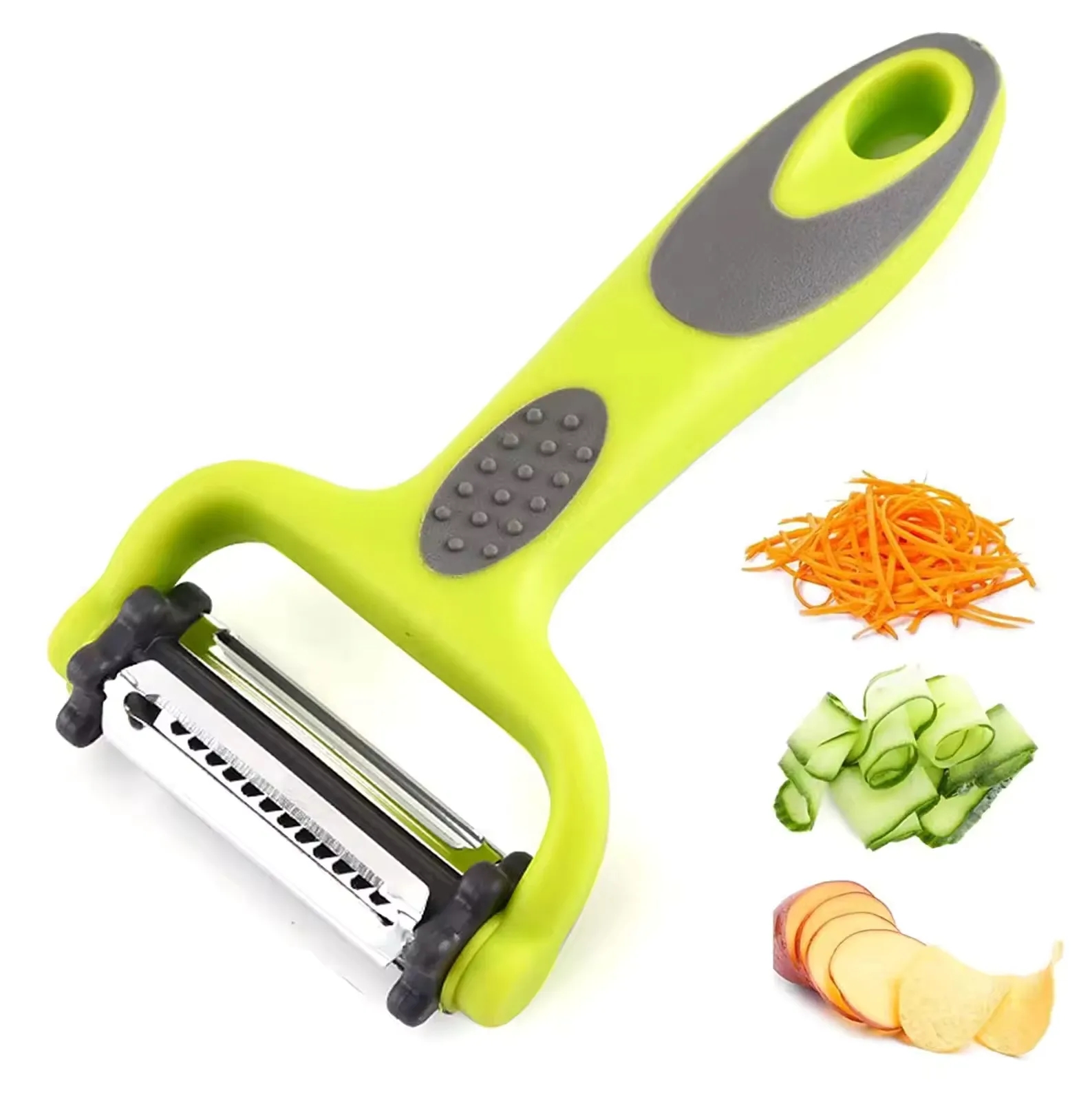 3 in 1 Blade Spin Design With Julienne Peeler 4
