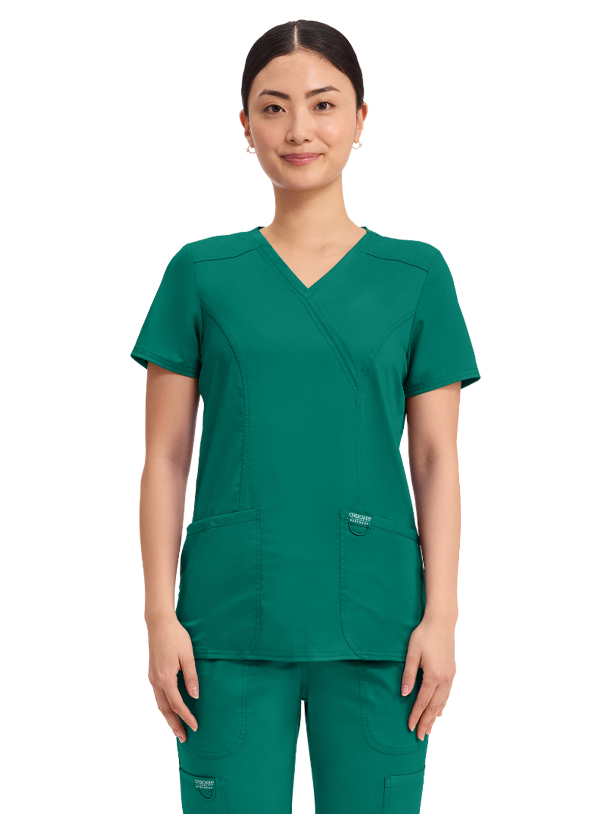 Cherokee - Workwear Revolution - Women's 2-Pocket Mock Wrap Top 59