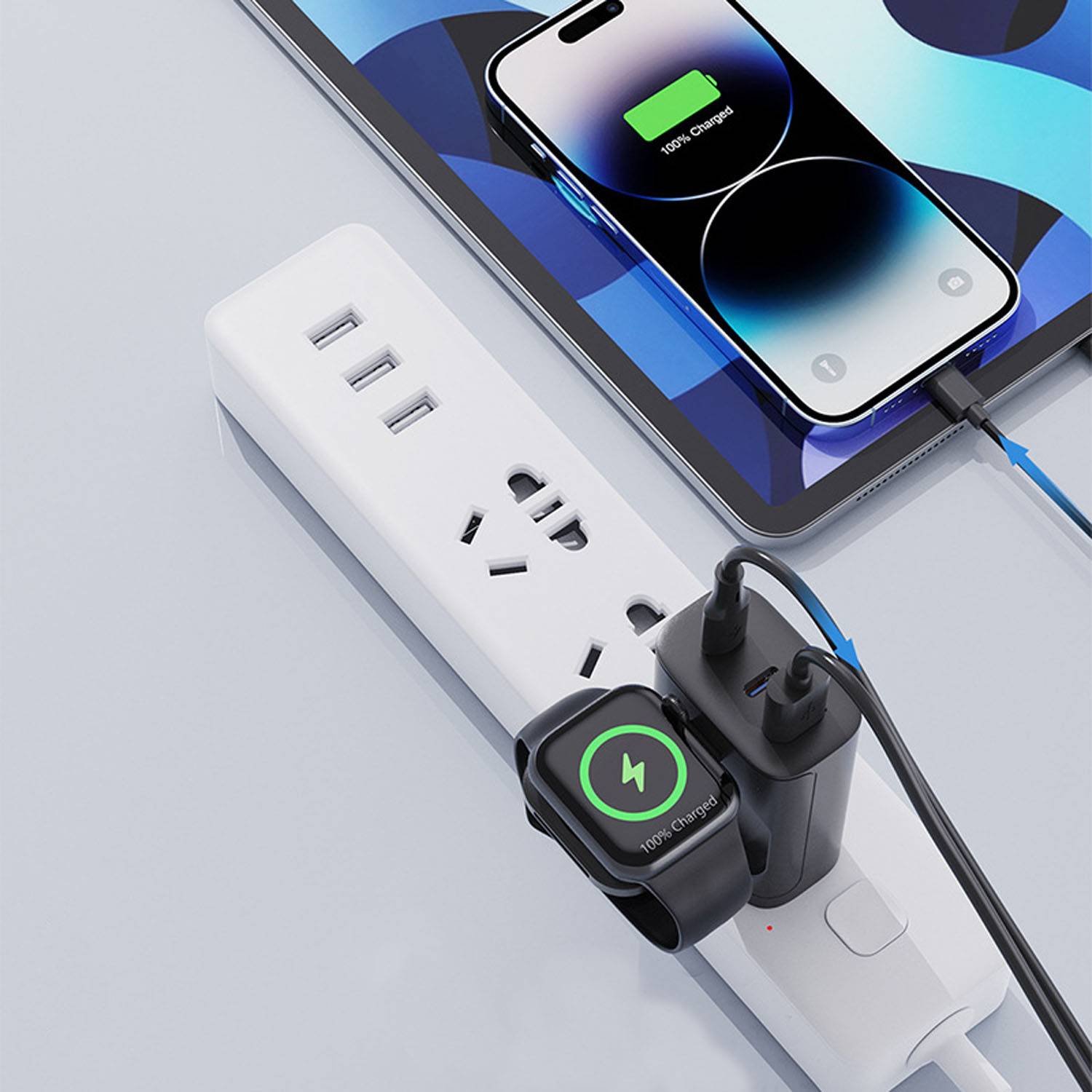 Portable Multi-Port PD Wireless Watch Charging Adapter 5