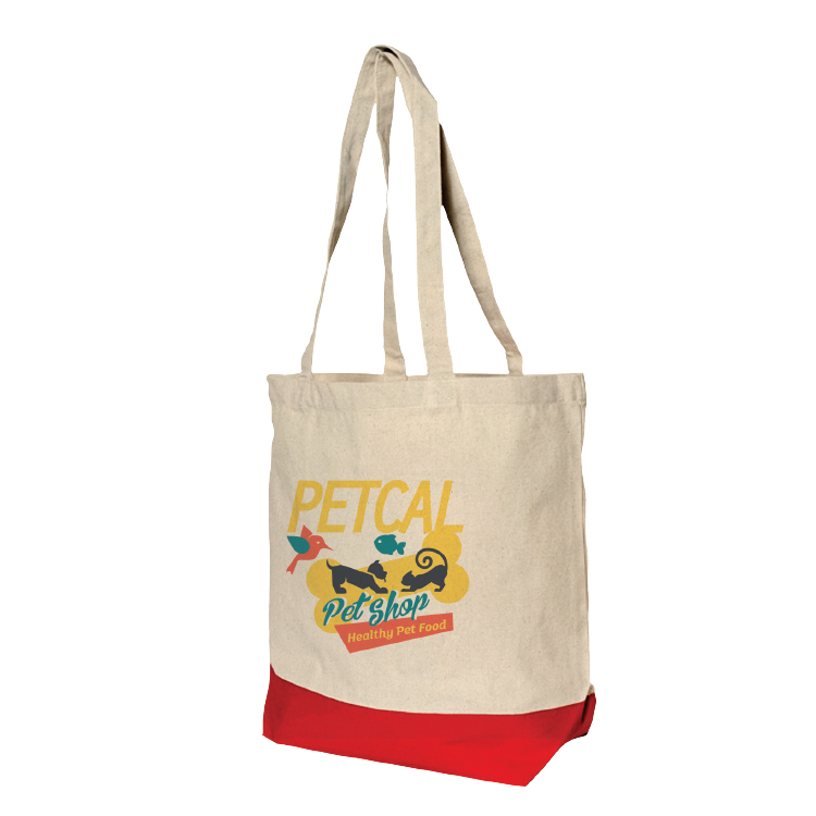 Colored Bottom Gusset Cotton Tote, custom tote bag with logo imprint 3