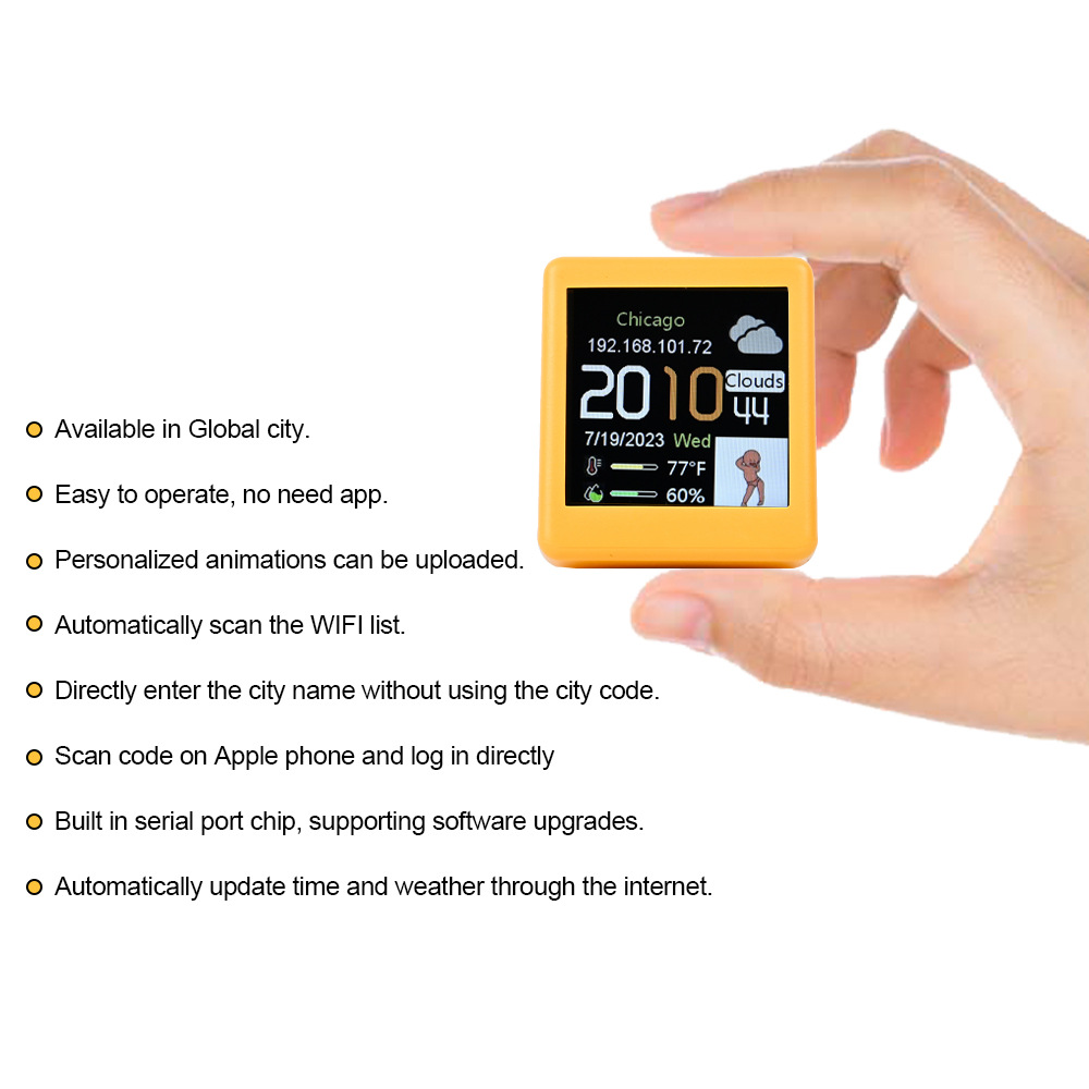 Multi-Function Information WiFi Smart Desktop Clock 5