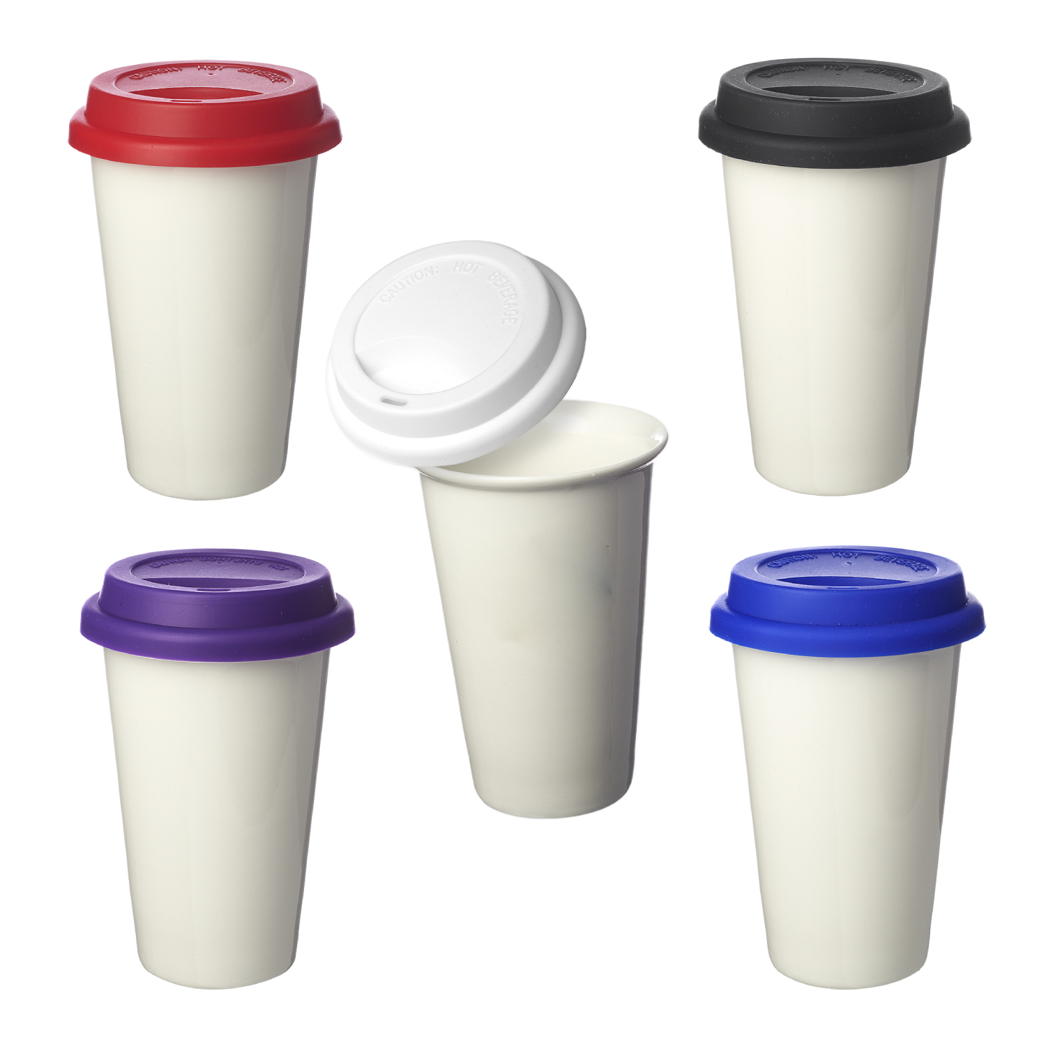 Double Wall Insulated Ceramic Tumbler with Lid, 11 oz. 6