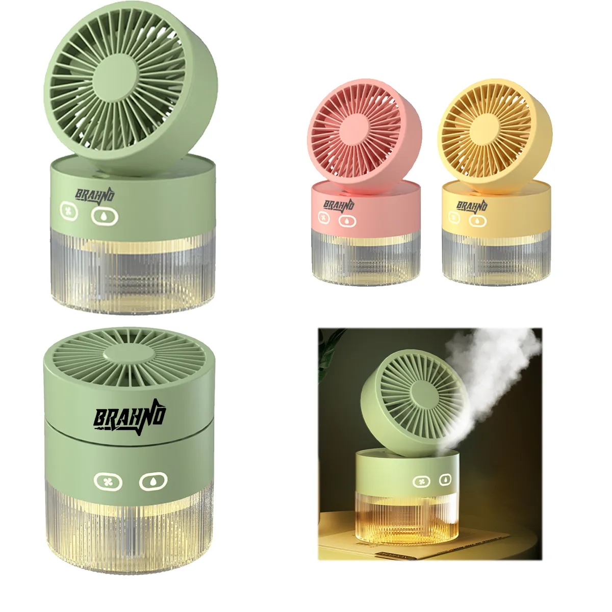 Desktop Mini Humidifier Usb Rechargeable Fan 2
