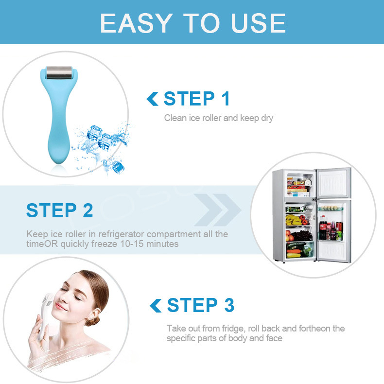 Removable Stainless Steel Facial Roller for Cooling Therapy 1
