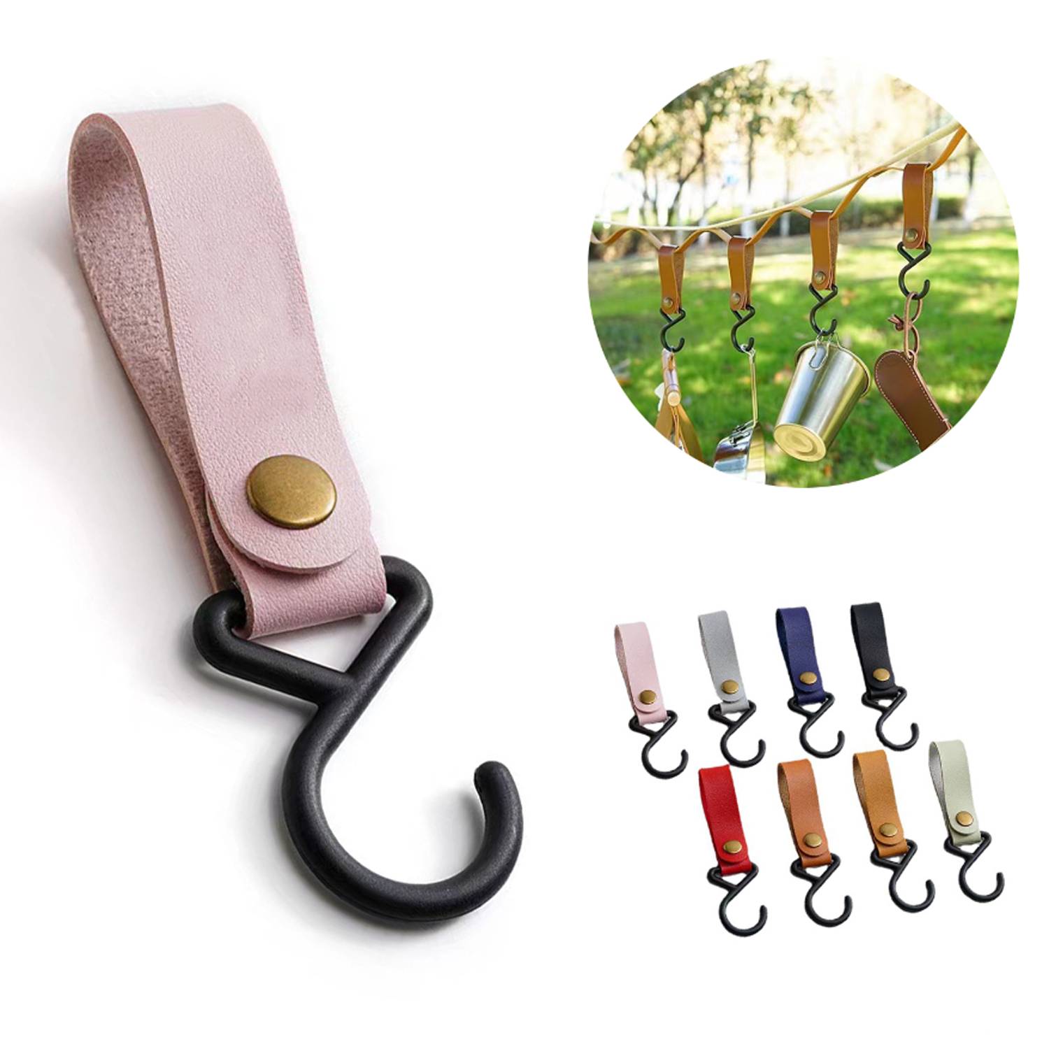 PU Leather Hanging Strap Hook 12