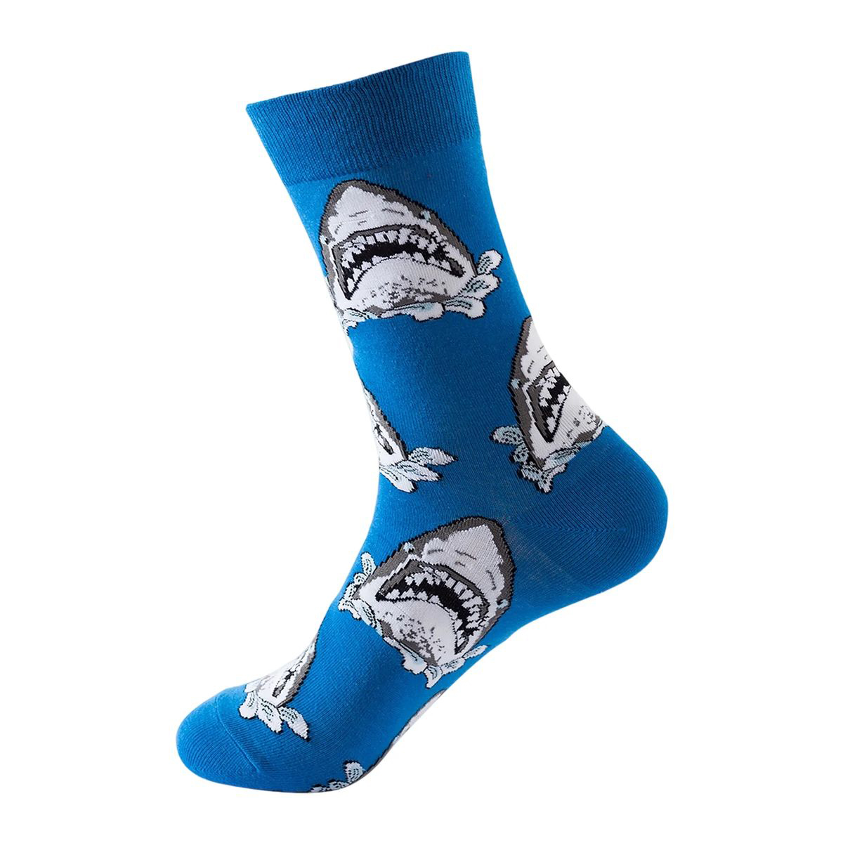 Cotton Crew Socks with Jacquard Pattern 26