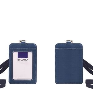 RFID Blocking PU Leather Card Holder with Lanyard 1