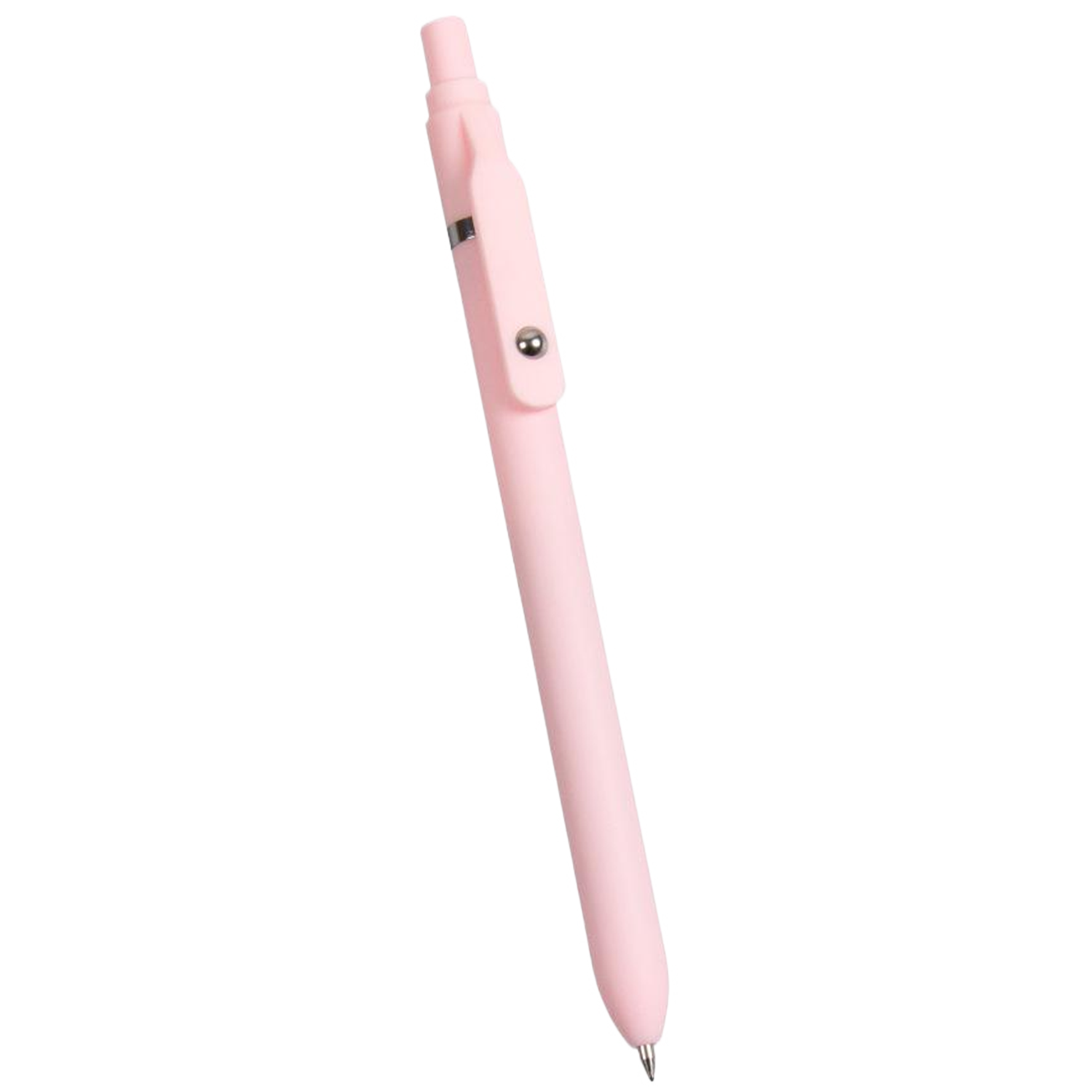 Plastic Macaron Retractable Ballpoint Pen W/ Rollerball Clip 6