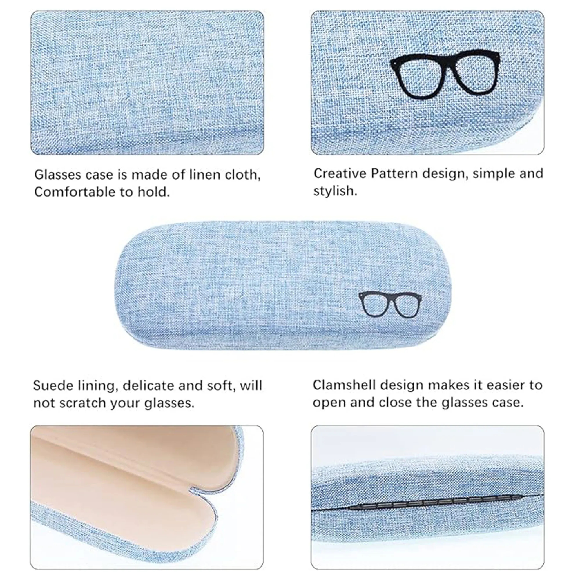 Glasses Storage Hemp Iron Box with Same Color Bag 4