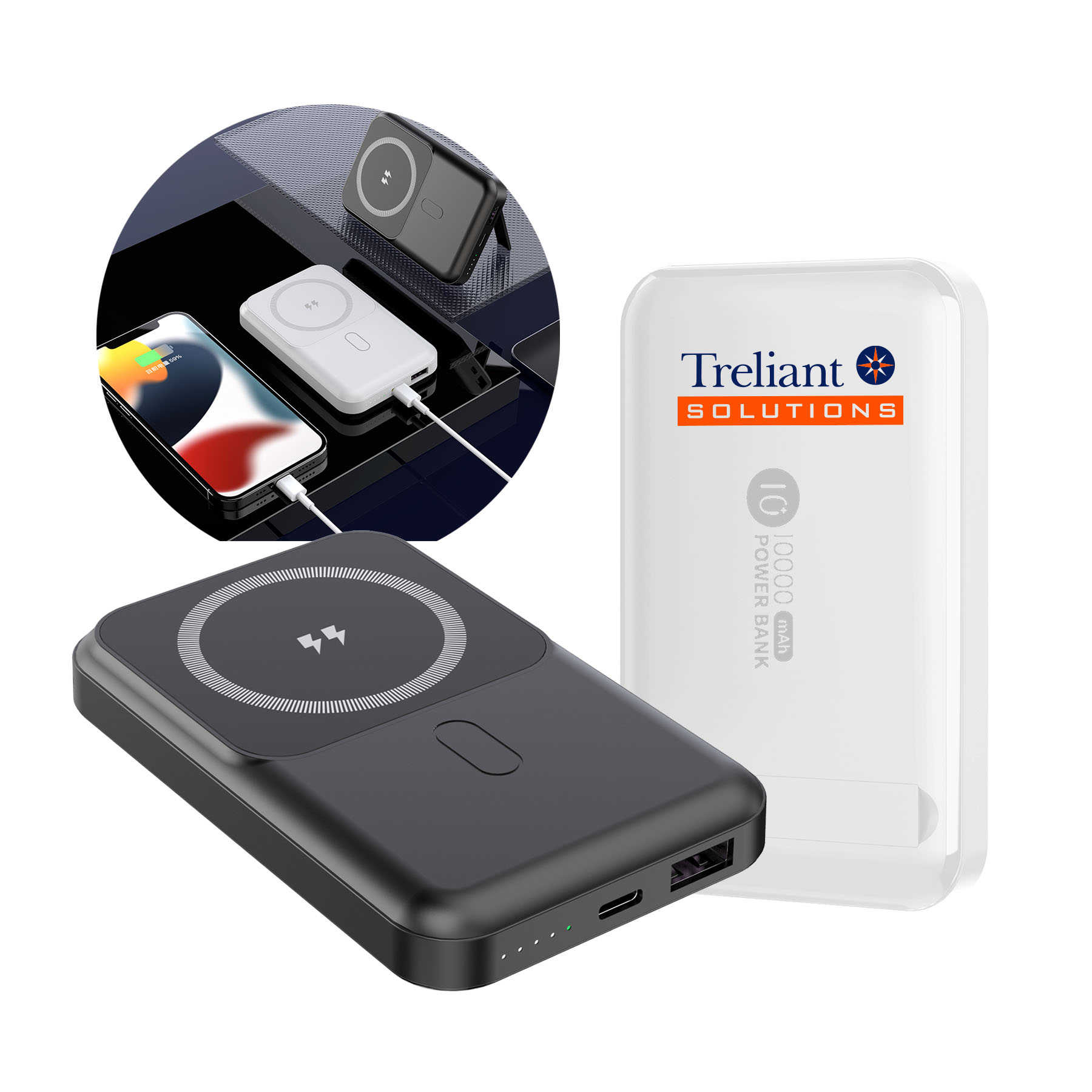 10000mAh Power Bank Wireless charge with Stand 5