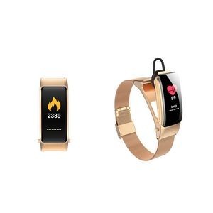2 In 1 Ear Bud With Steel Band Fitness Tracker Bracelet 13