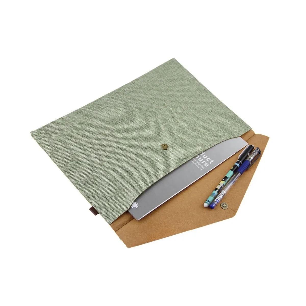 Linen Felt Envelope Expandable Folder Portable Case Storage 4