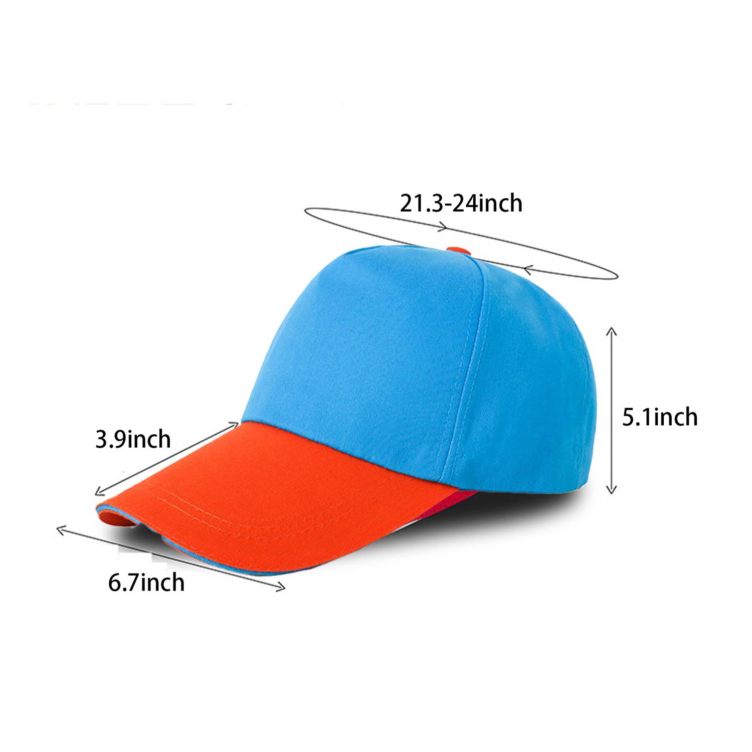 Cotton Baseball Cap Adjustable Size 8