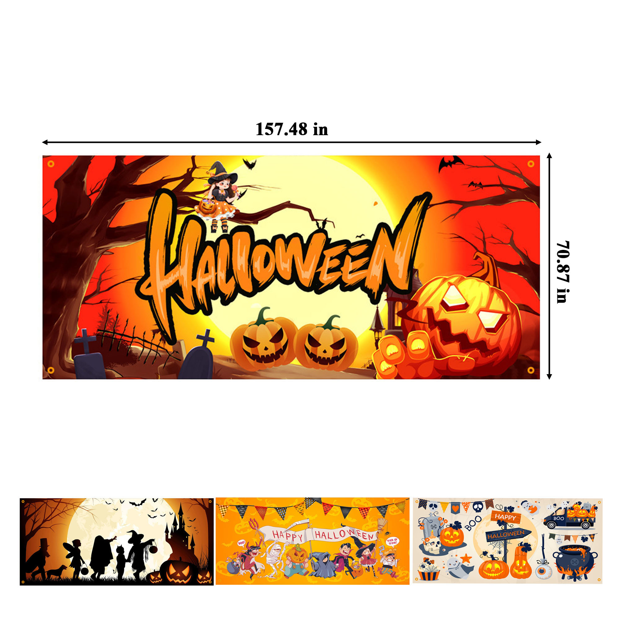 Spooky Halloween Party Backdrop Decor