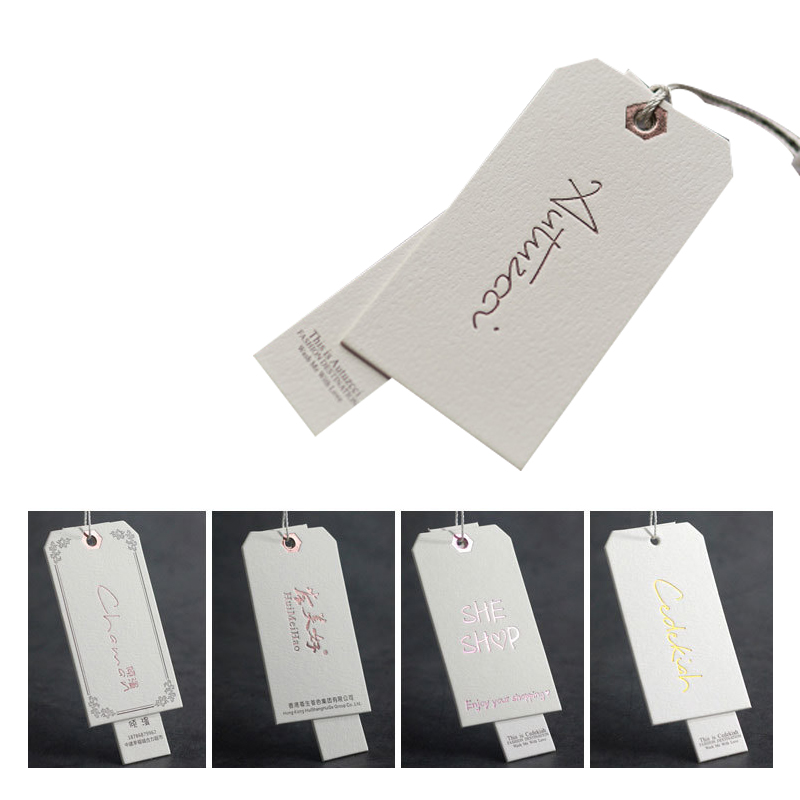 White Cardstock Paper Hang Tags 1